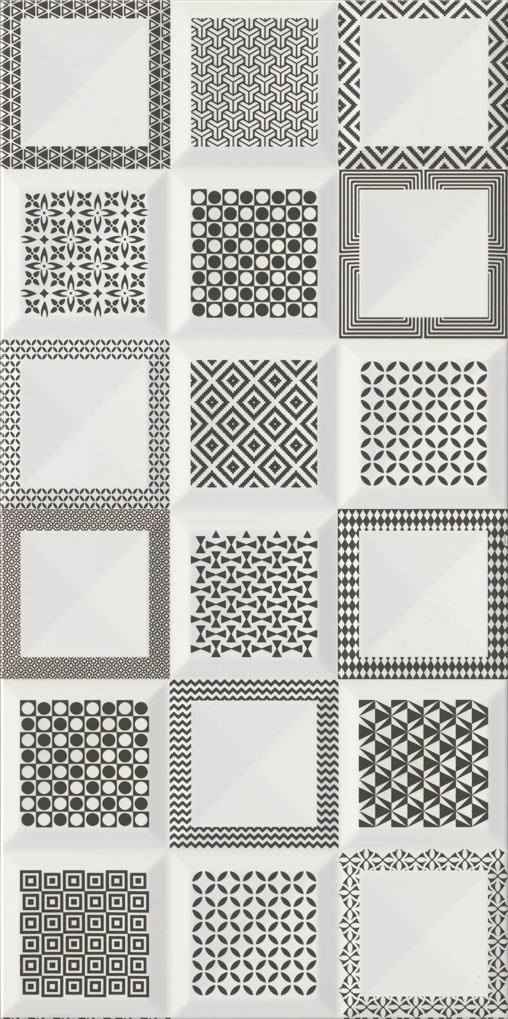 Aria Parlak Siyah Modern Duvar Karosu 30x60