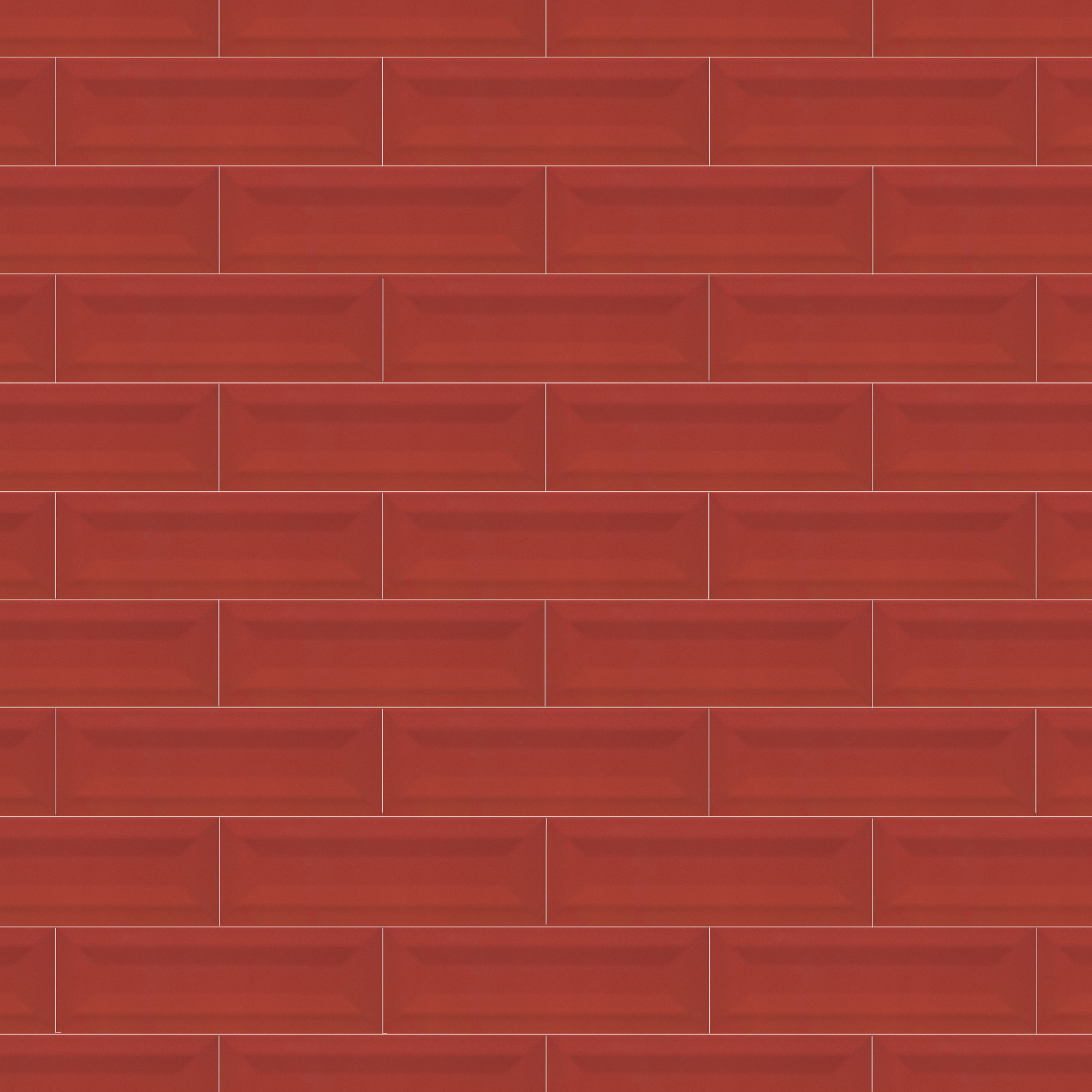 Miniatile Glossy Red Windsor Frame Wall Tile