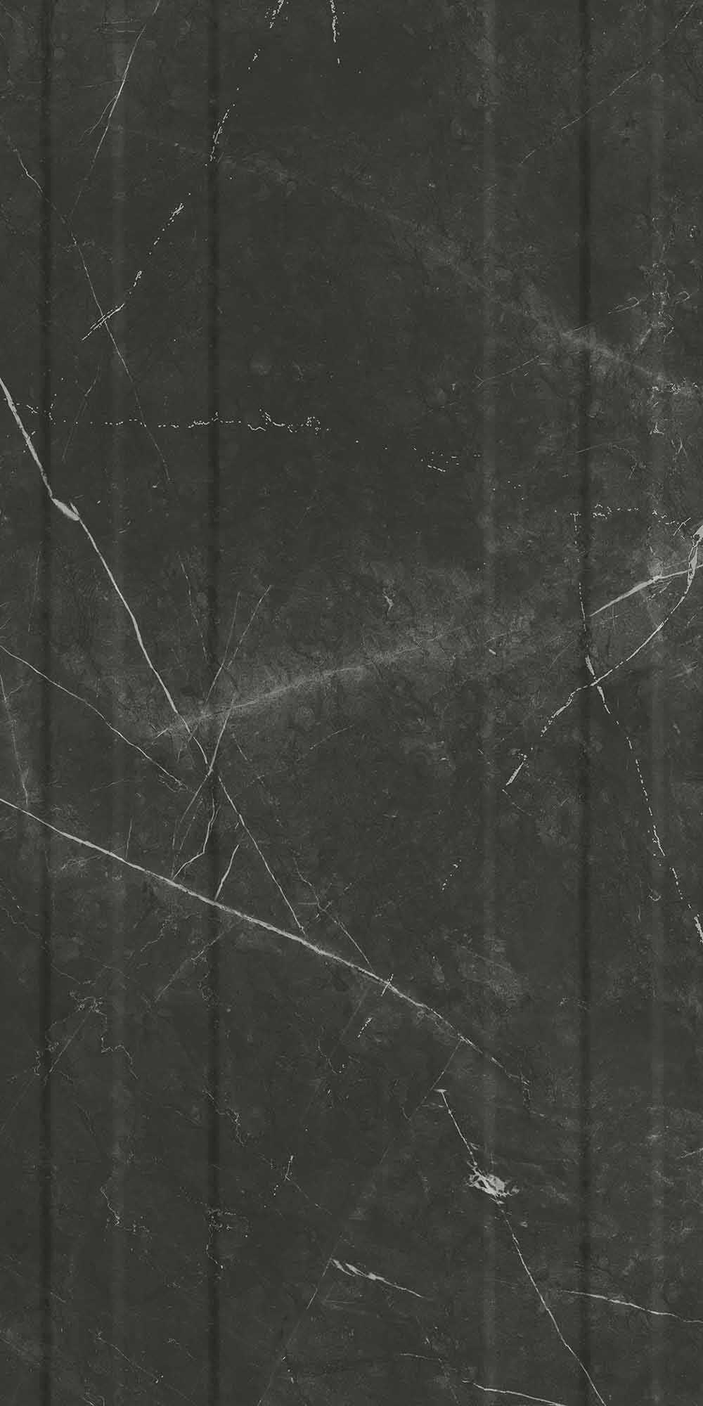 Sandra Glossy Black Çizgili Decor