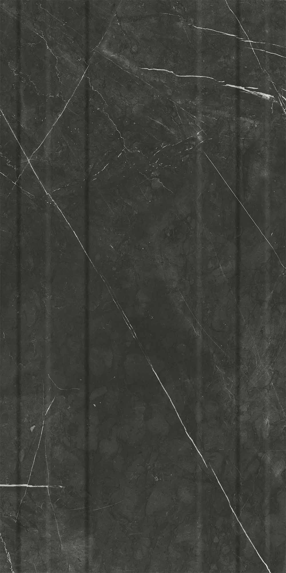 Sandra Glossy Black Çizgili Decor
