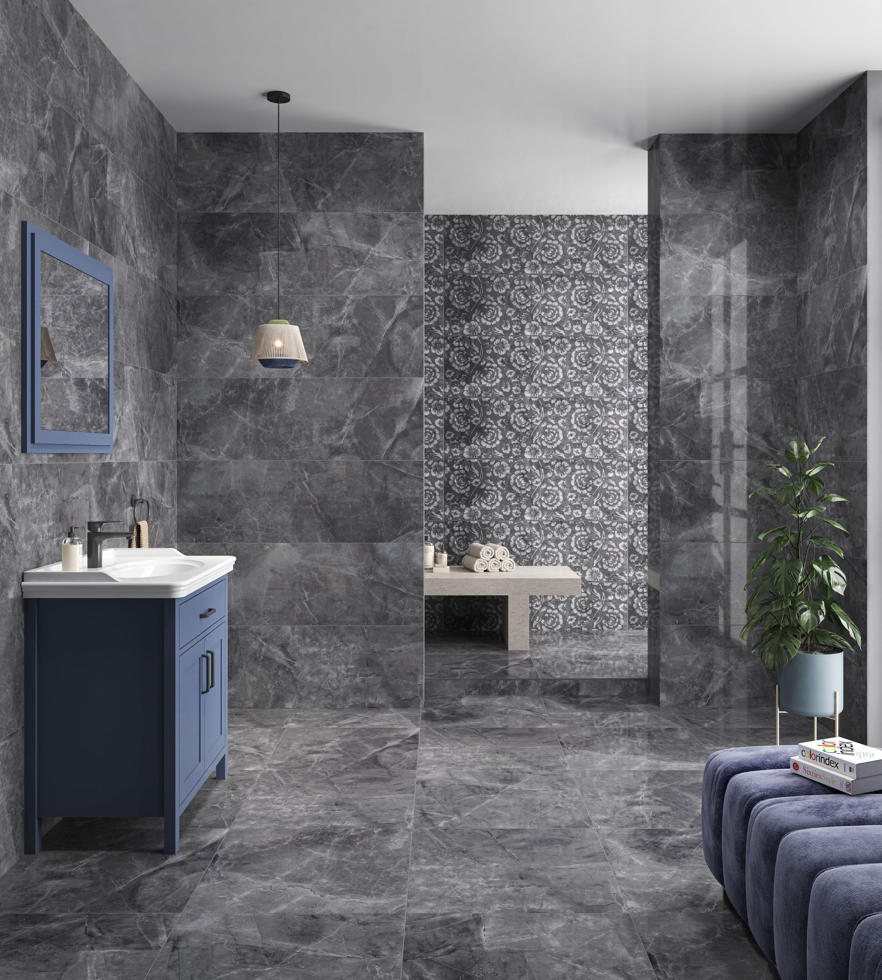 Asteya Matte Anthracite Wall Tile