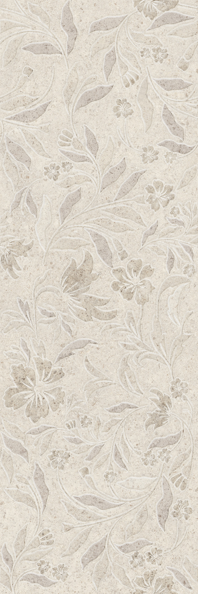 Arte Calcario Beige Floral Decor