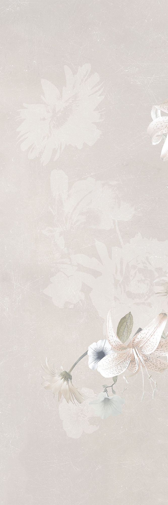 Romantica Matte Grey Rose 3 Module Decor