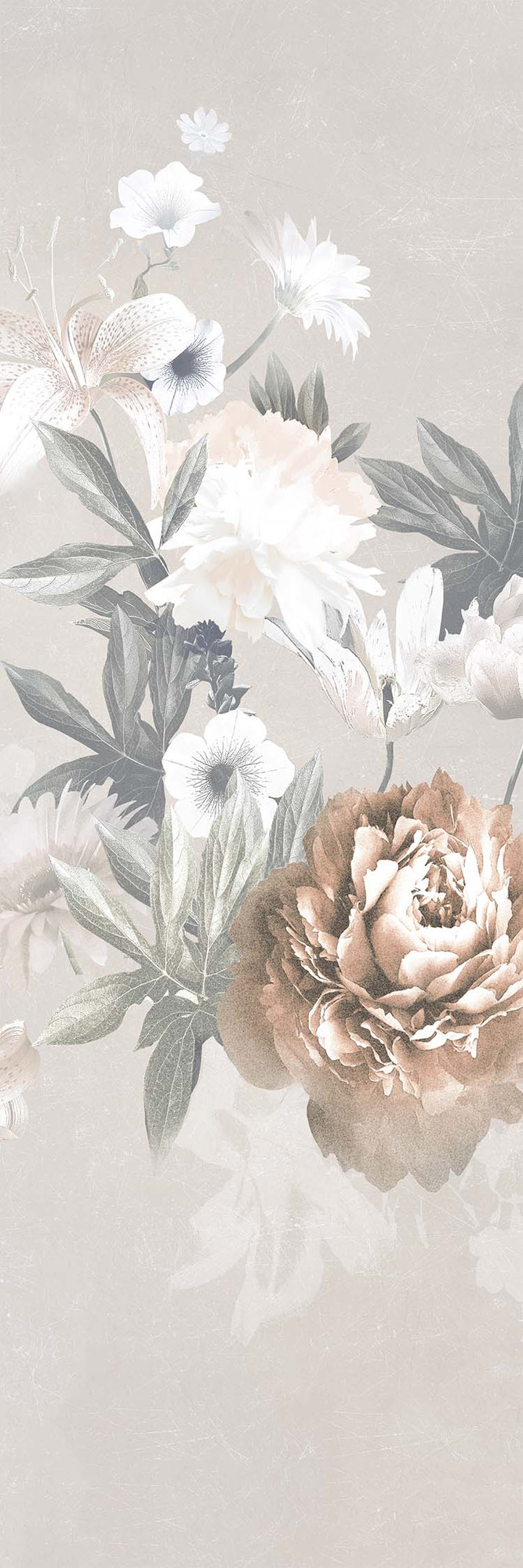 Romantica Matte Grey Rose 3 Module Decor