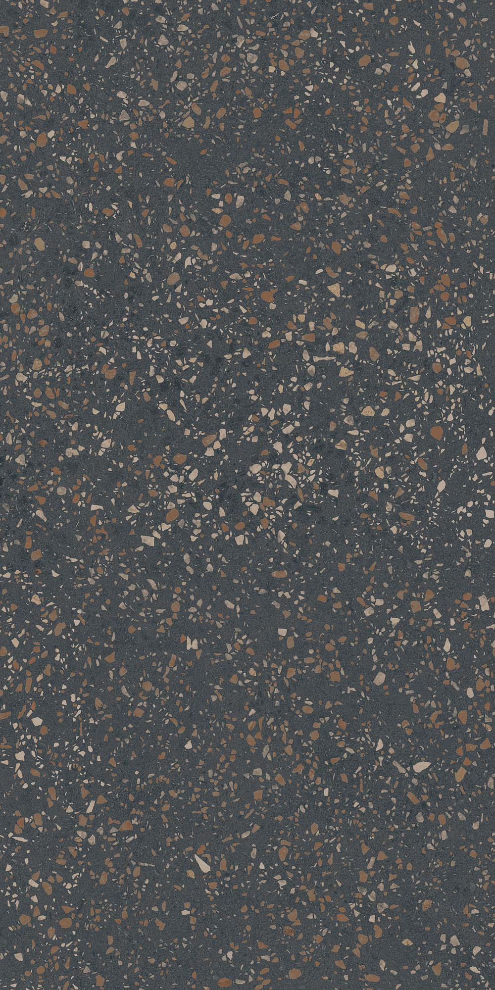 Terrazzo Matte Black Multicolor Porcelain Tile