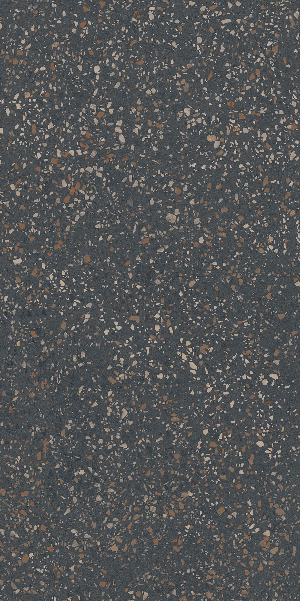 Terrazzo Matte Black Multicolor Porcelain Tile