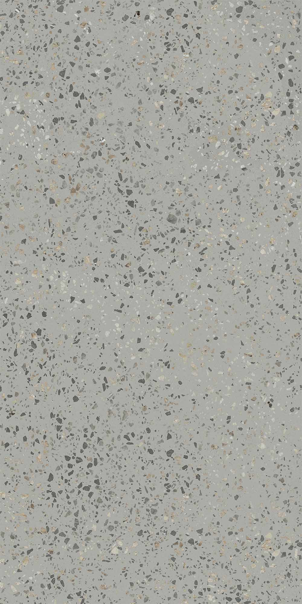 Terrazzo Parlak Gri Multicolor Porselen Karo