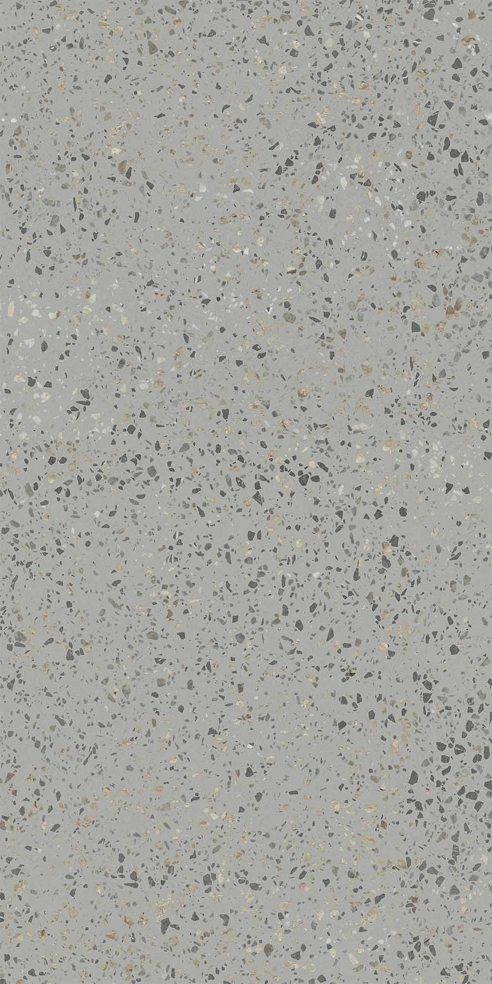Terrazzo Parlak Gri Multicolor Porselen Karo