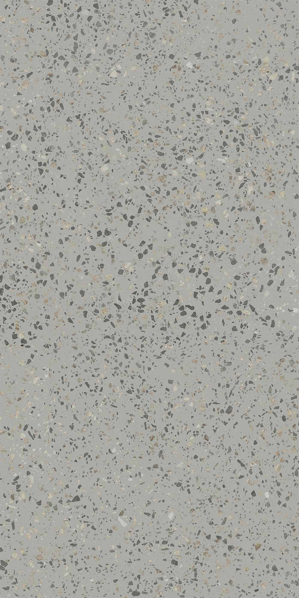 Terrazzo Parlak Gri Multicolor Porselen Karo