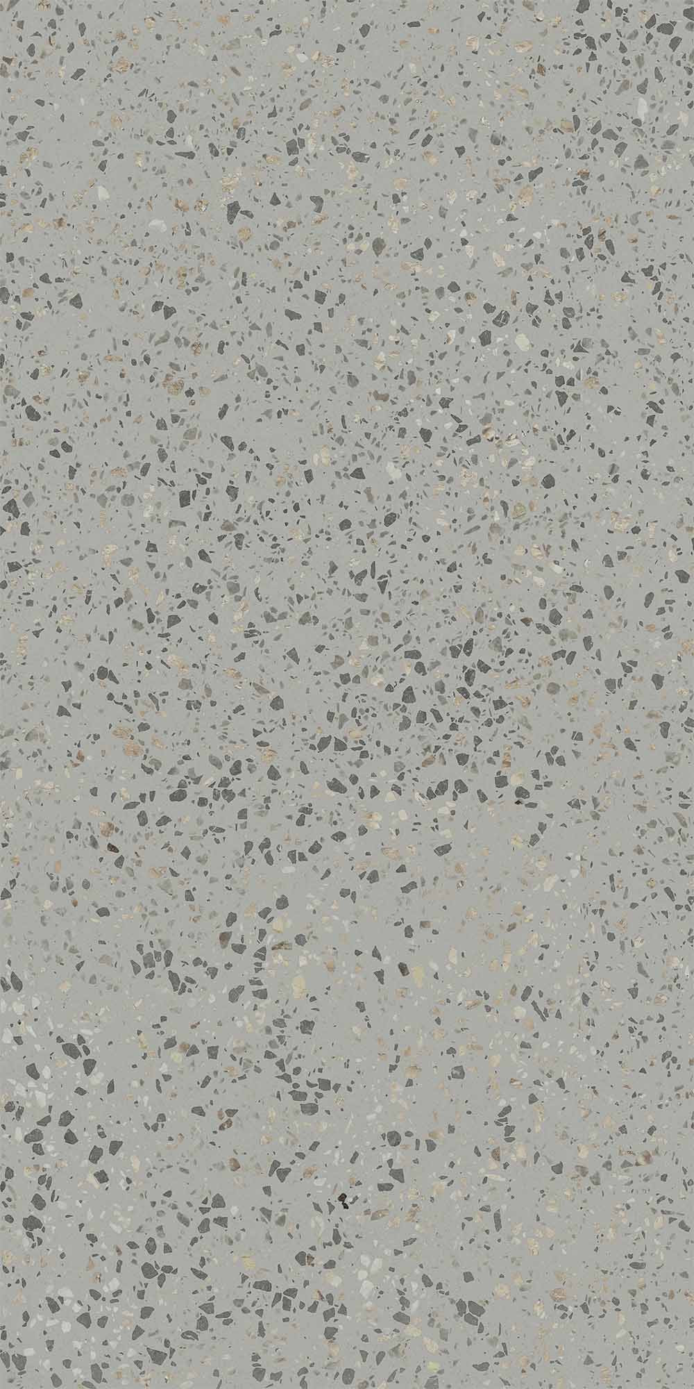 Terrazzo Parlak Gri Multicolor Porselen Karo