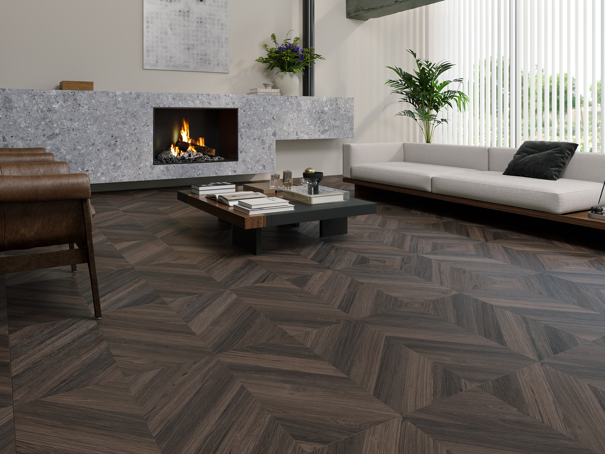 Chevron Natura Oak Porcelain Tile