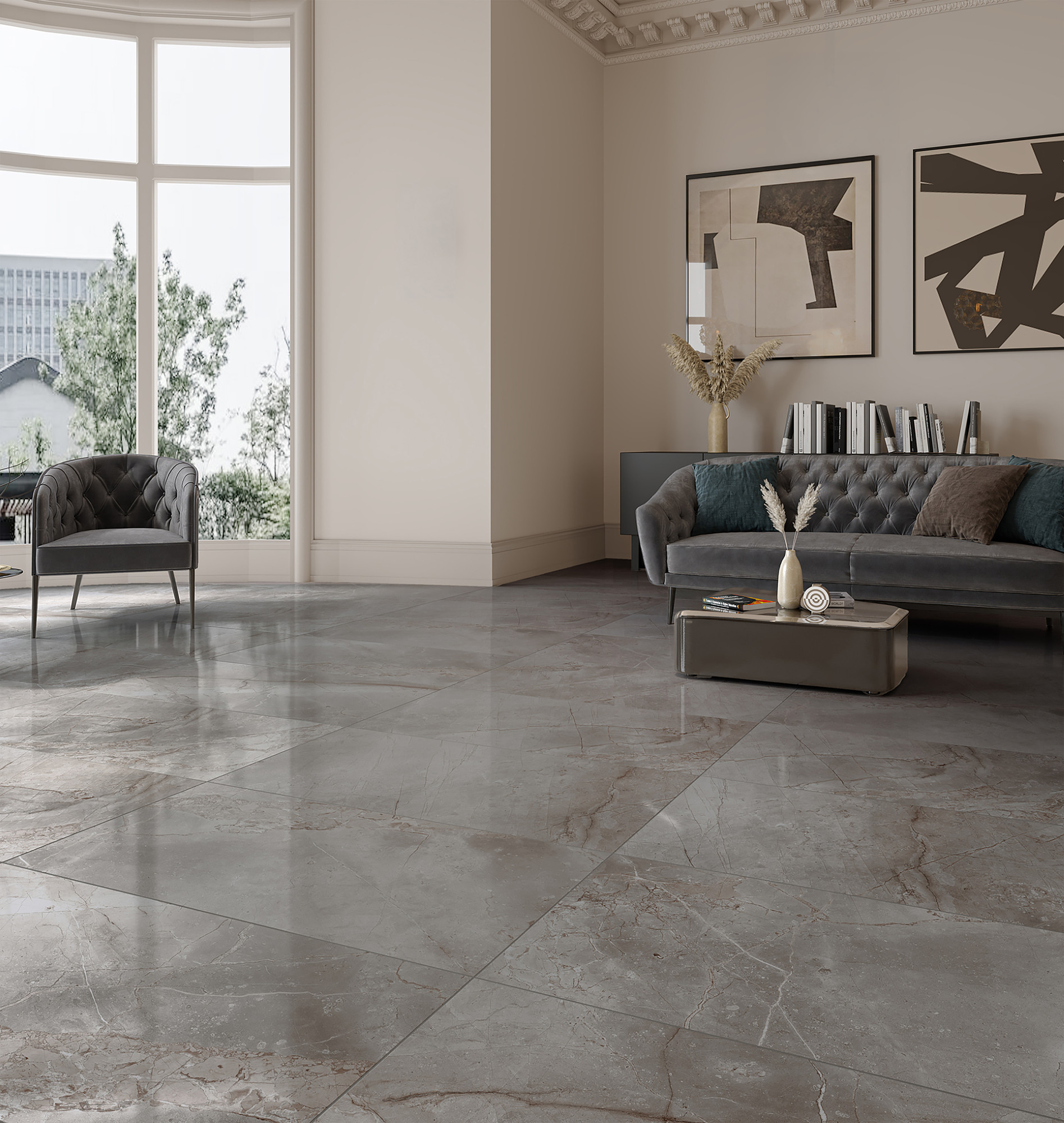 Royal Marbles Polished Mink Vivaldi Porcelain Tile