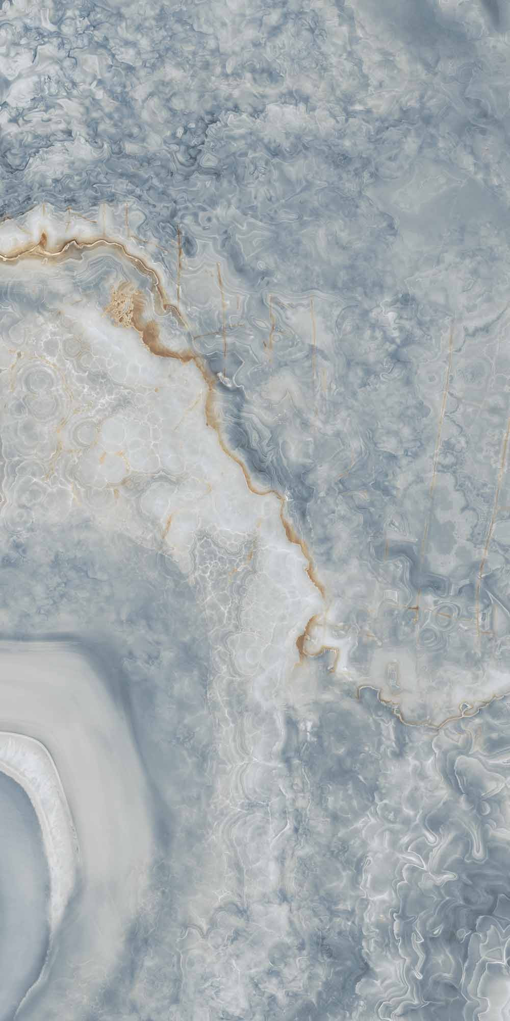 Onxy Agate Parlak Mavi Porselen Karo