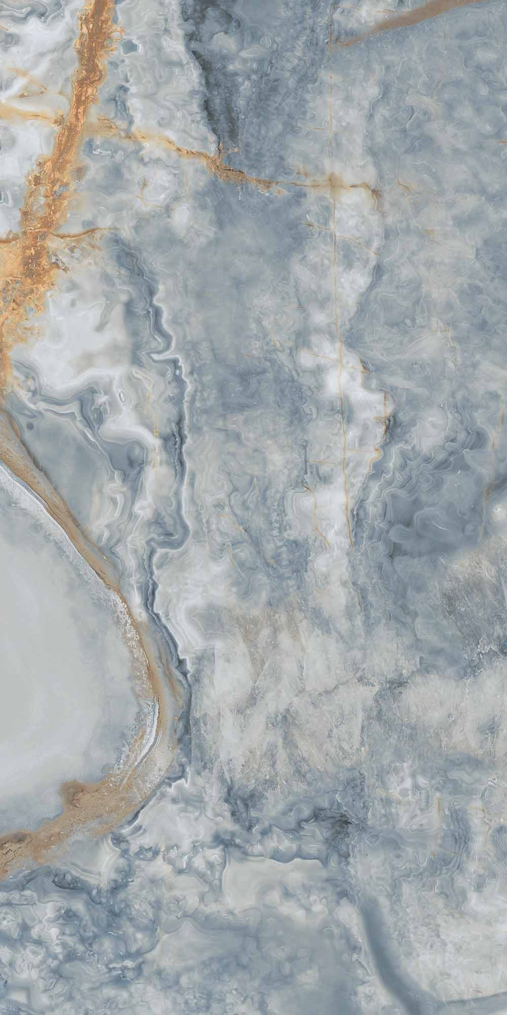 Onxy Agate Parlak Mavi Porselen Karo