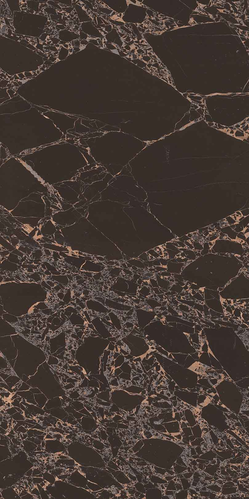 Royal Marbles Polished Black Portoro Porcelain Tile