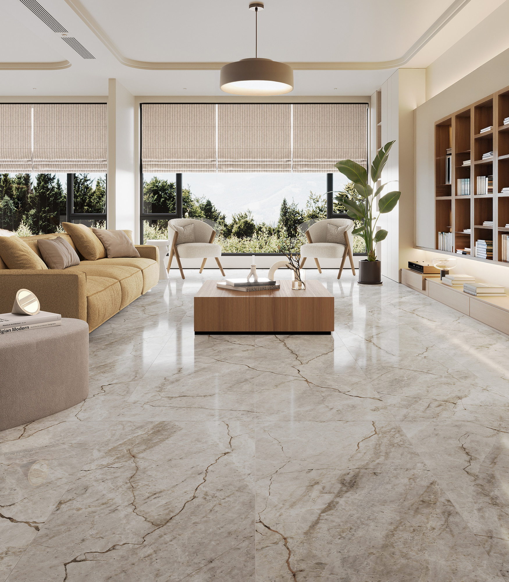 Bianco Persia Polished Porcelain Tile 60x120