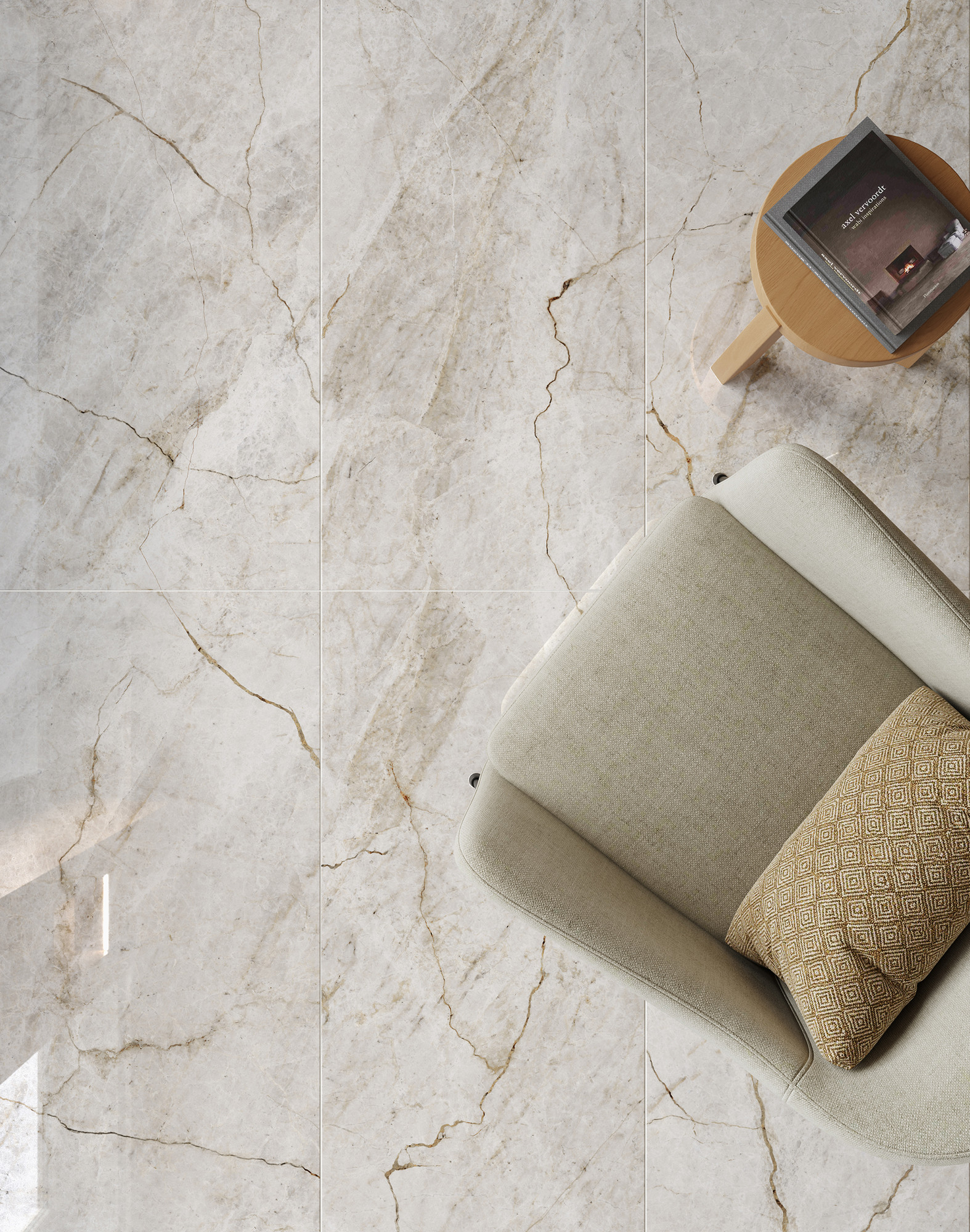 Bianco Persia Polished Porcelain Tile 60x120