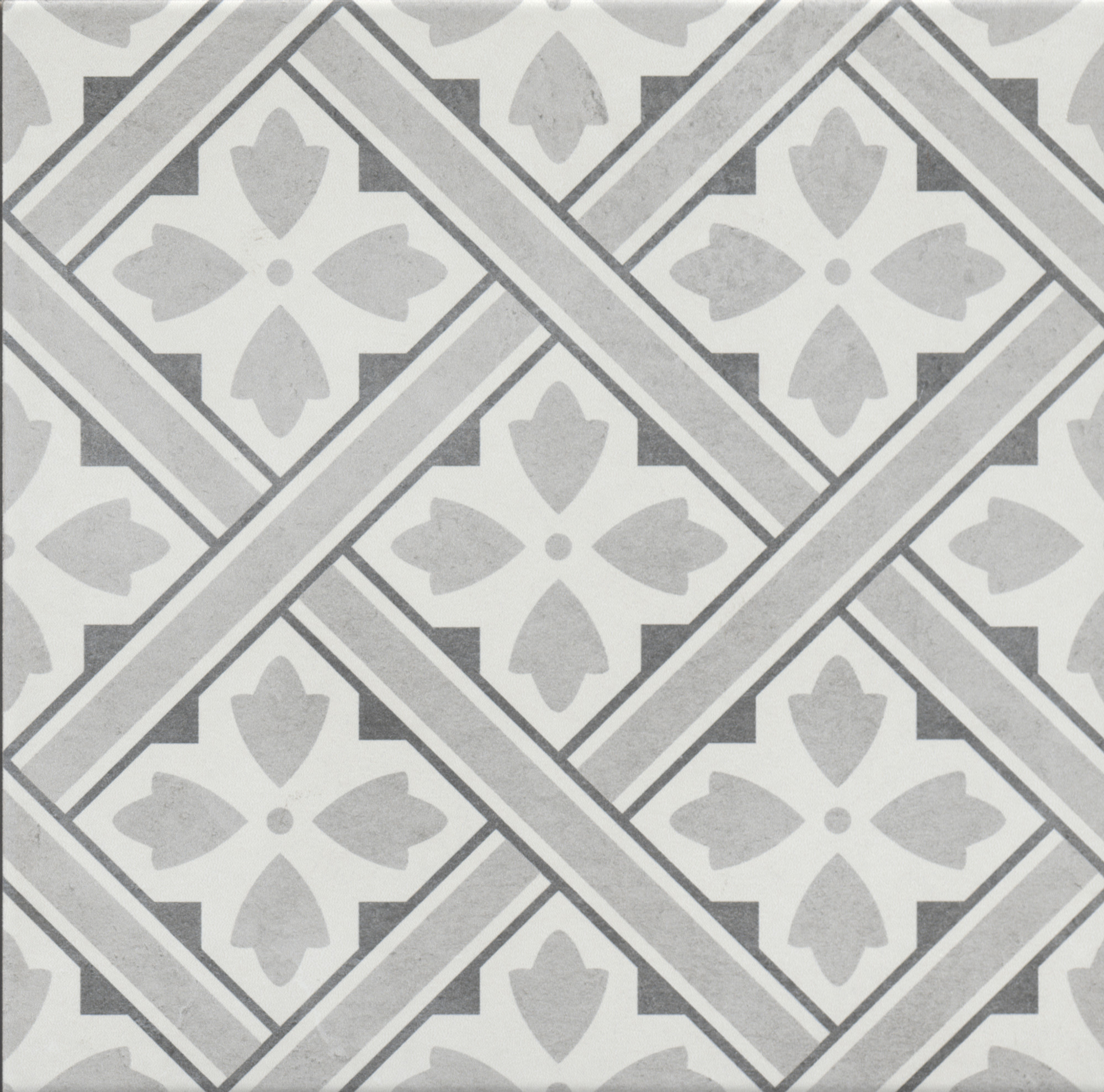 Ornament Matte Grey Geometrik Glazed Granite