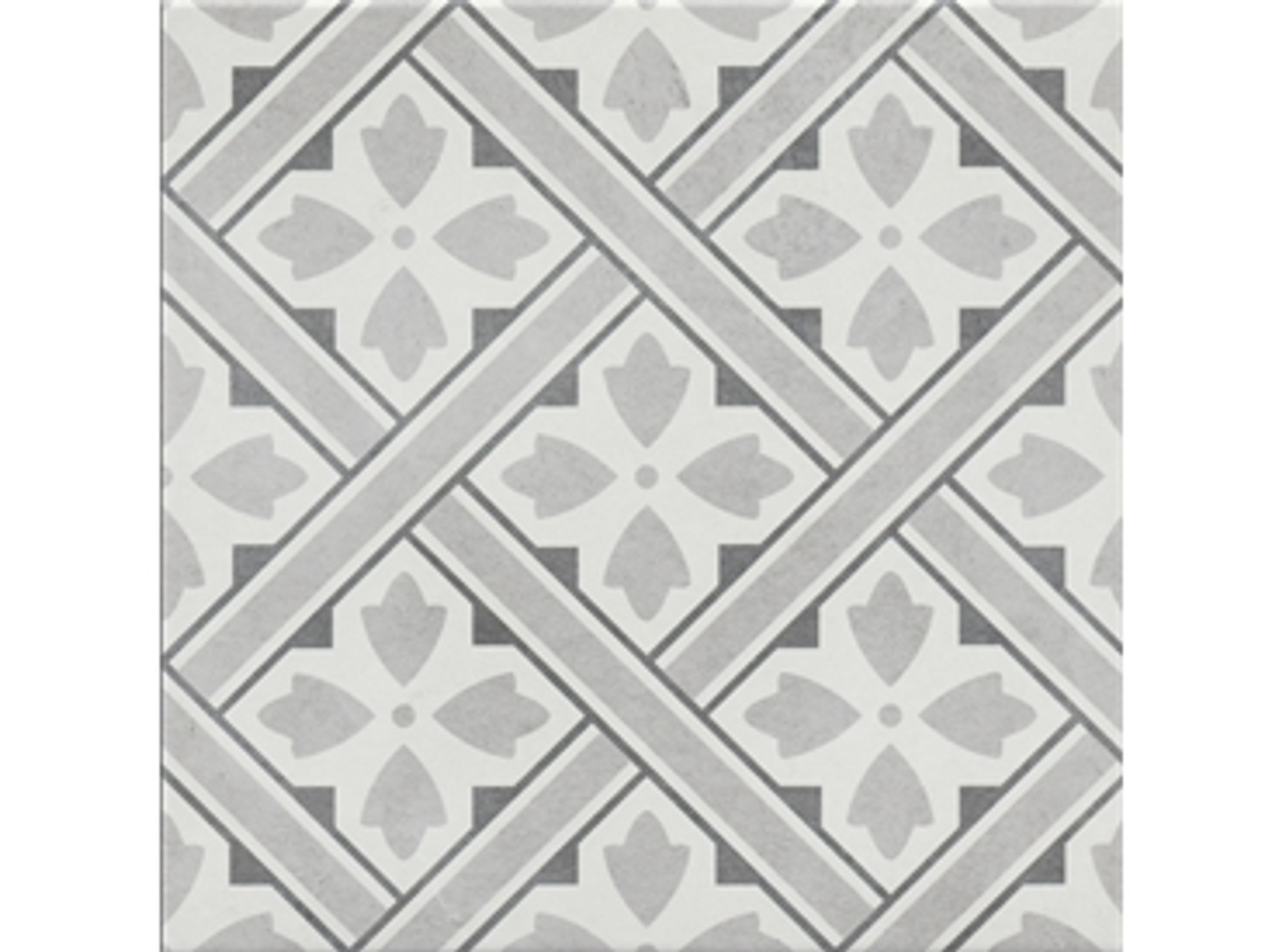 Ornament Matte Grey Geometrik Glazed Granite