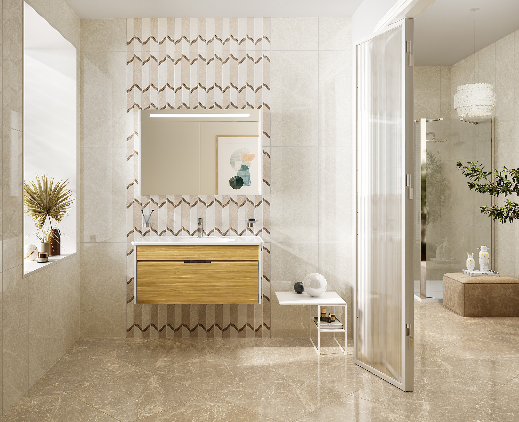 Adore Polished White Floor Tile