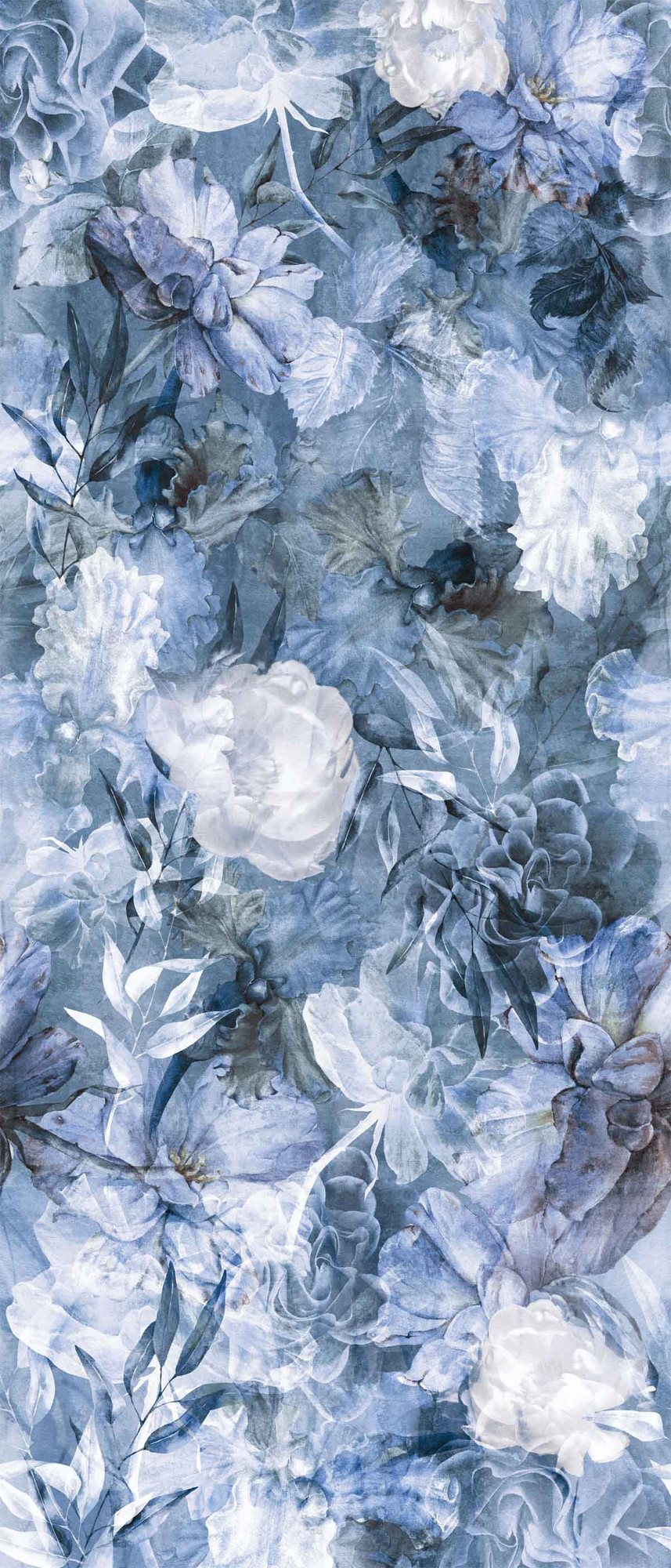Blue Blossoms Mat Porselen Karo 120X280