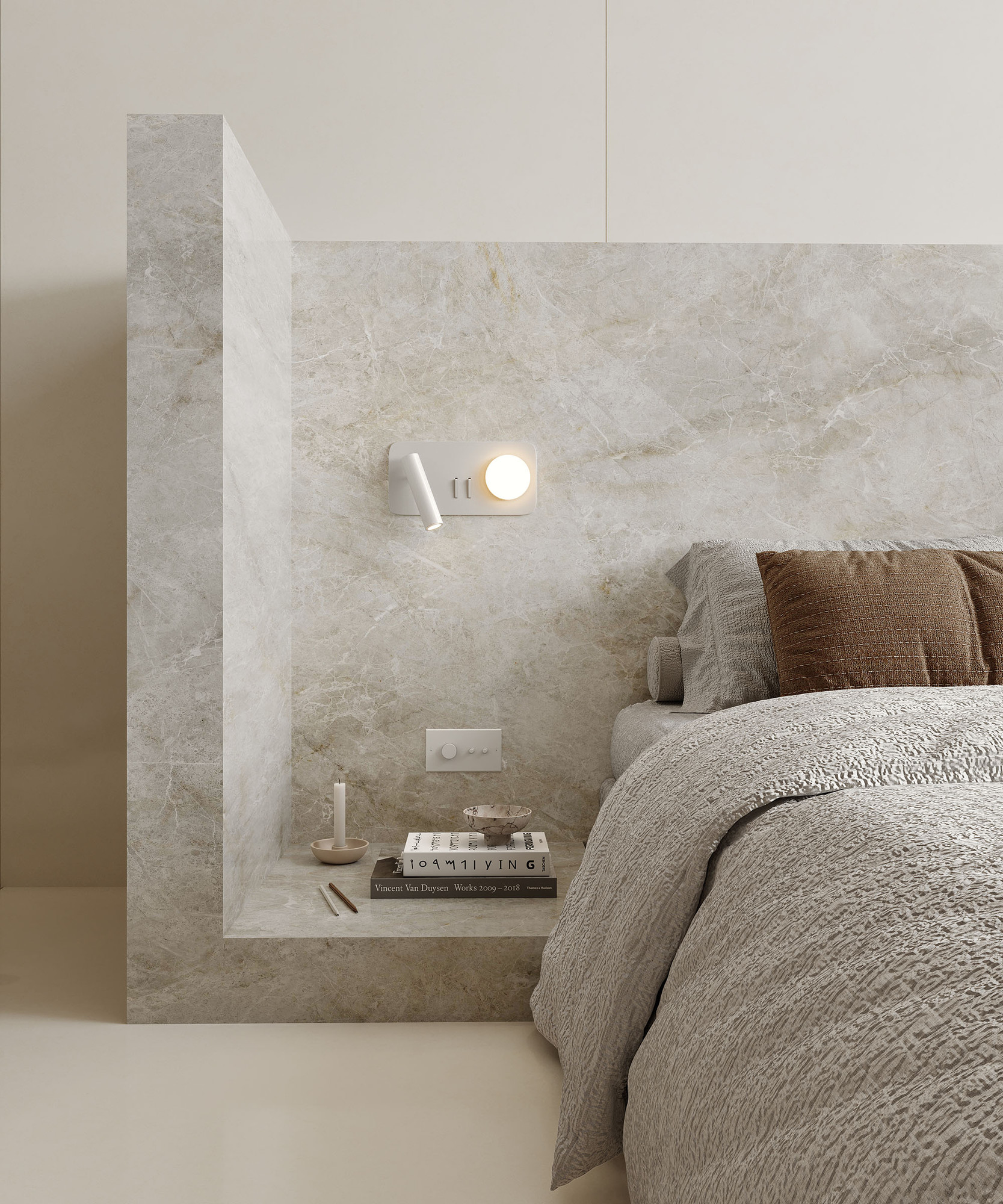 Marblestone Mat Porselen Karo 120x280