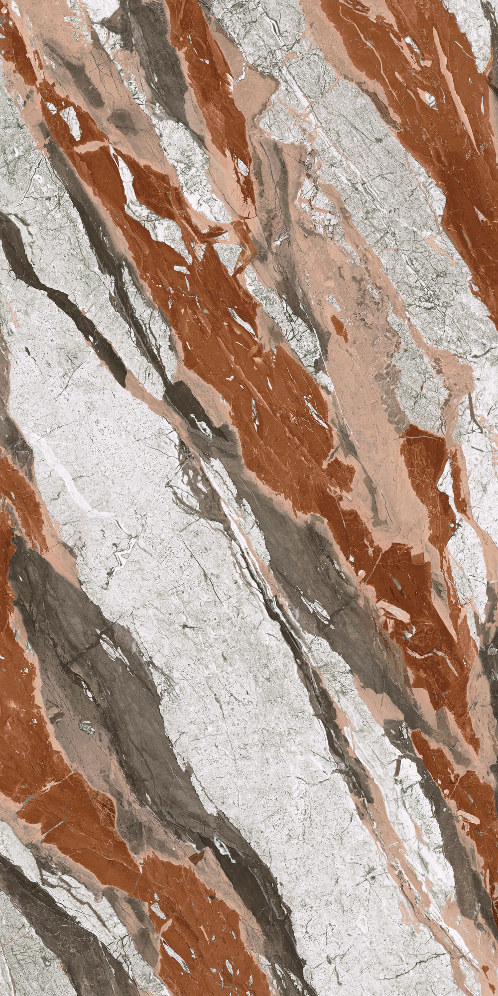 Dreamy Red Vein Polished Porcelain Slab 162x323