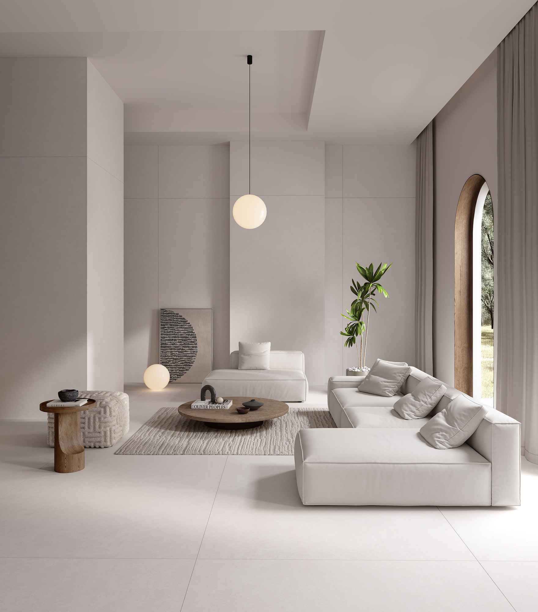 Intonaco Mat Beyaz Porselen Karo 120x280