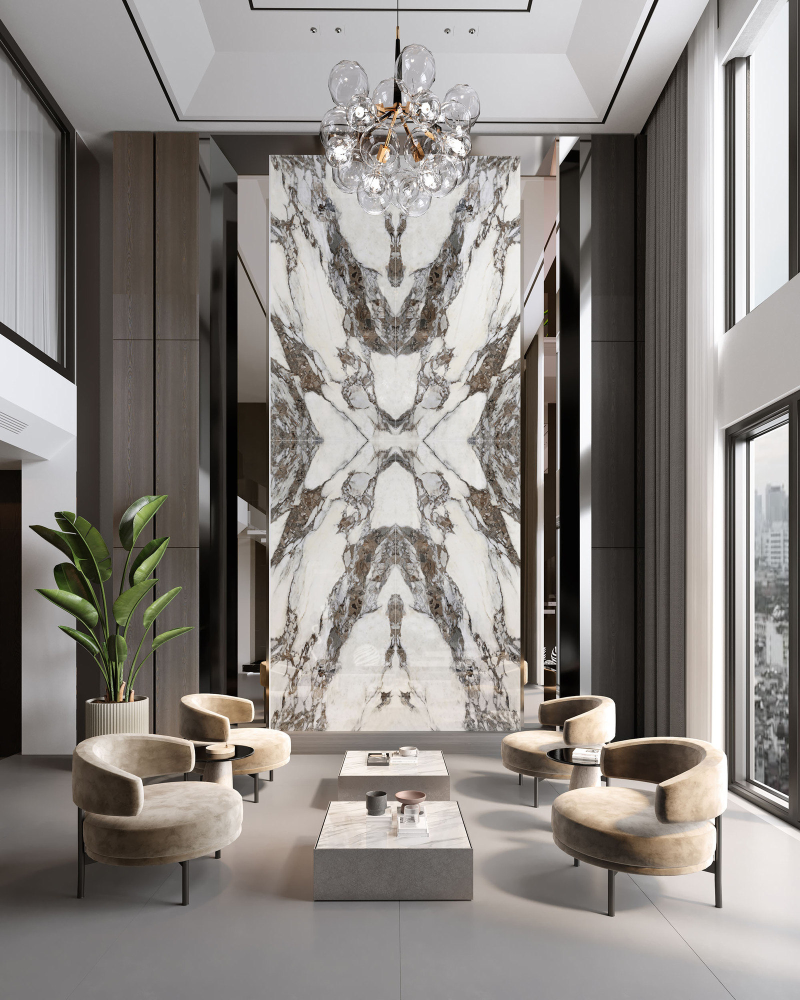 Bone Module B Parlak Porselen Karo 120x280