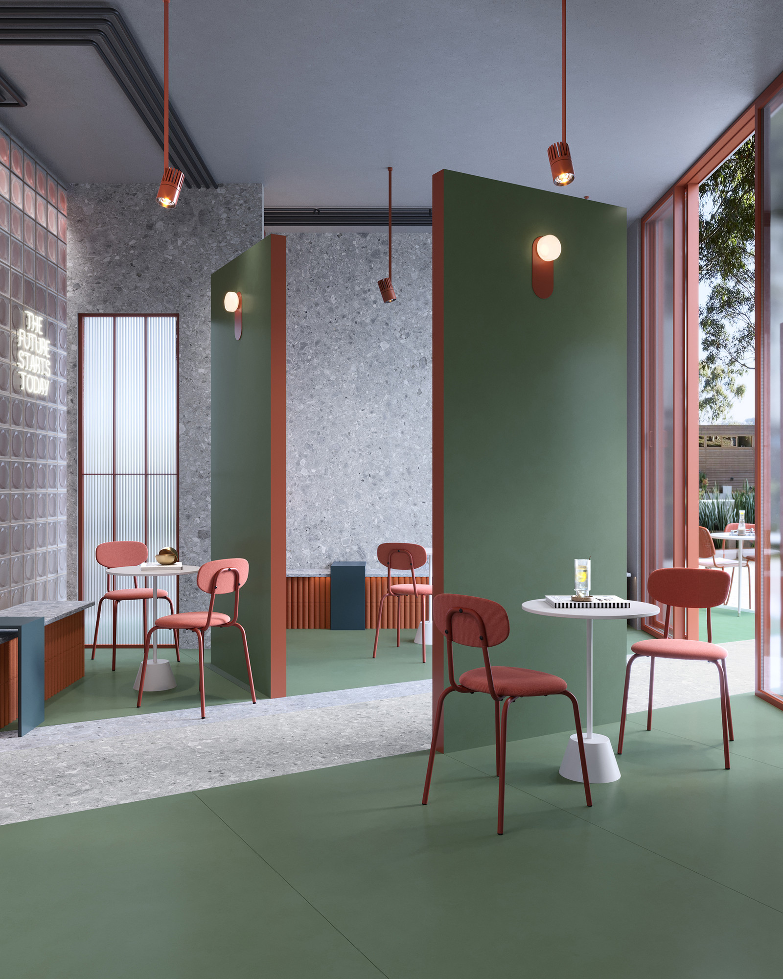 Intonco Matte Fern Green Porcelain Tile 120X280