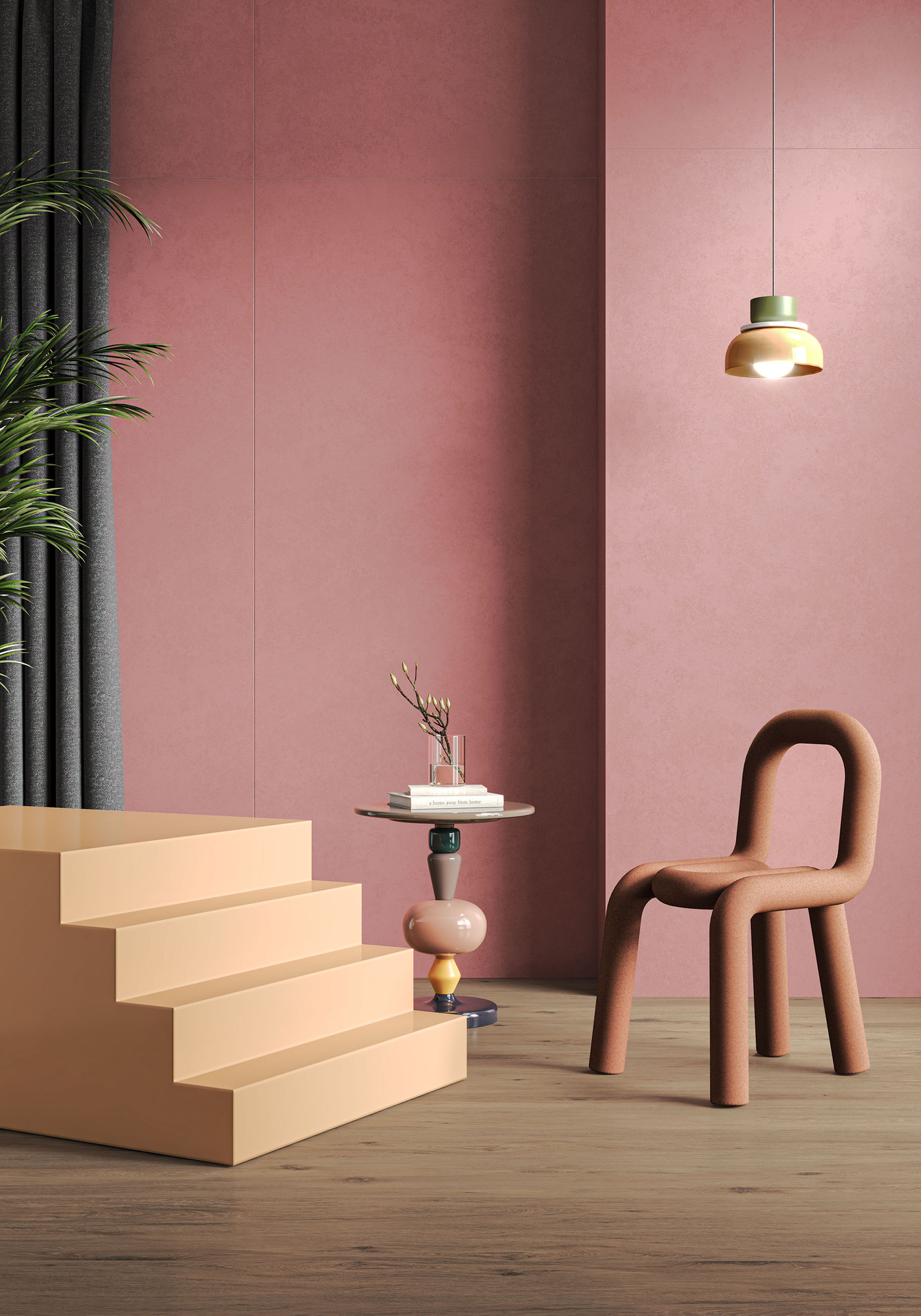 Intonaco Matte Coral Porcelain Tile 120X280