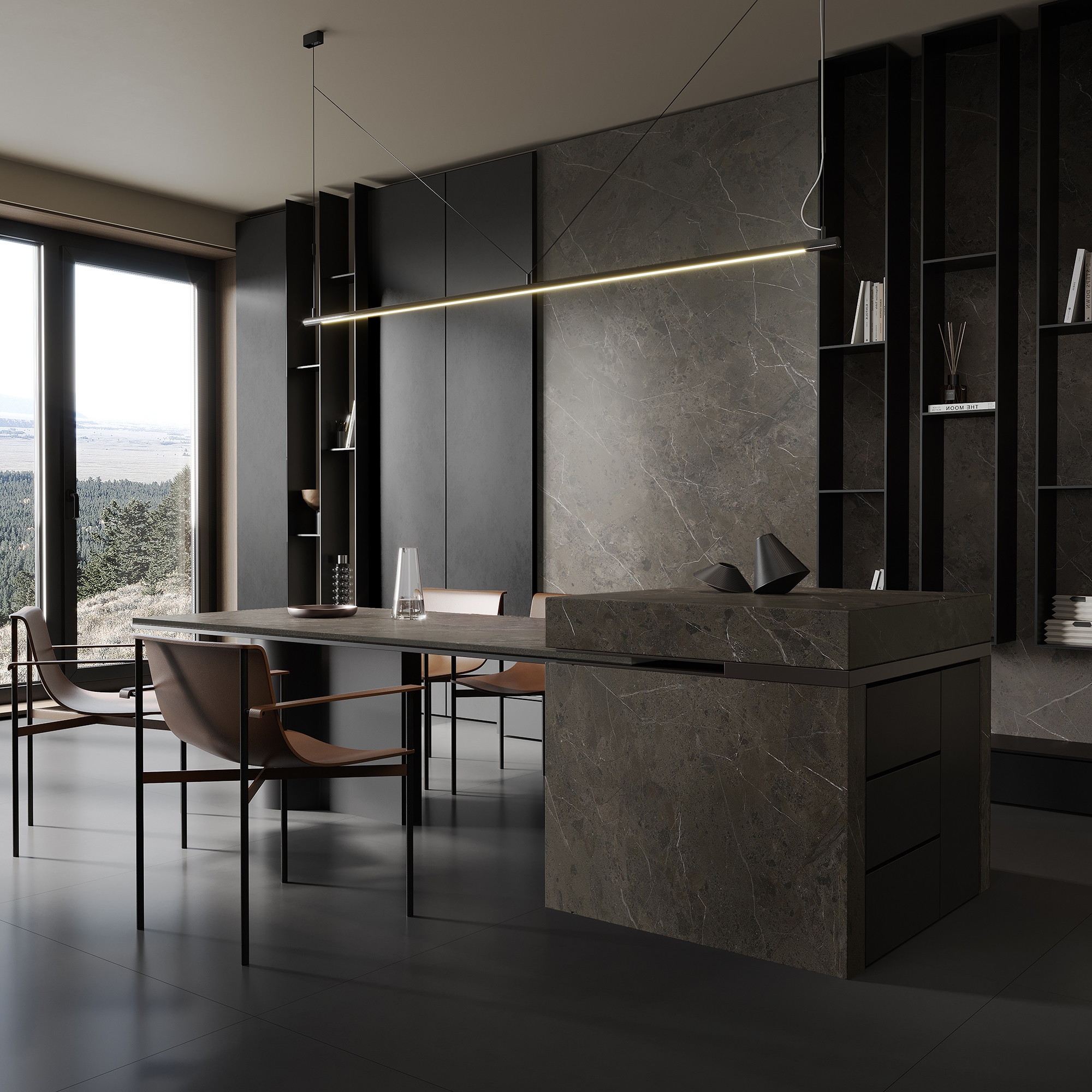 Imperiale Brown Matte Porcelain Slab 162x323