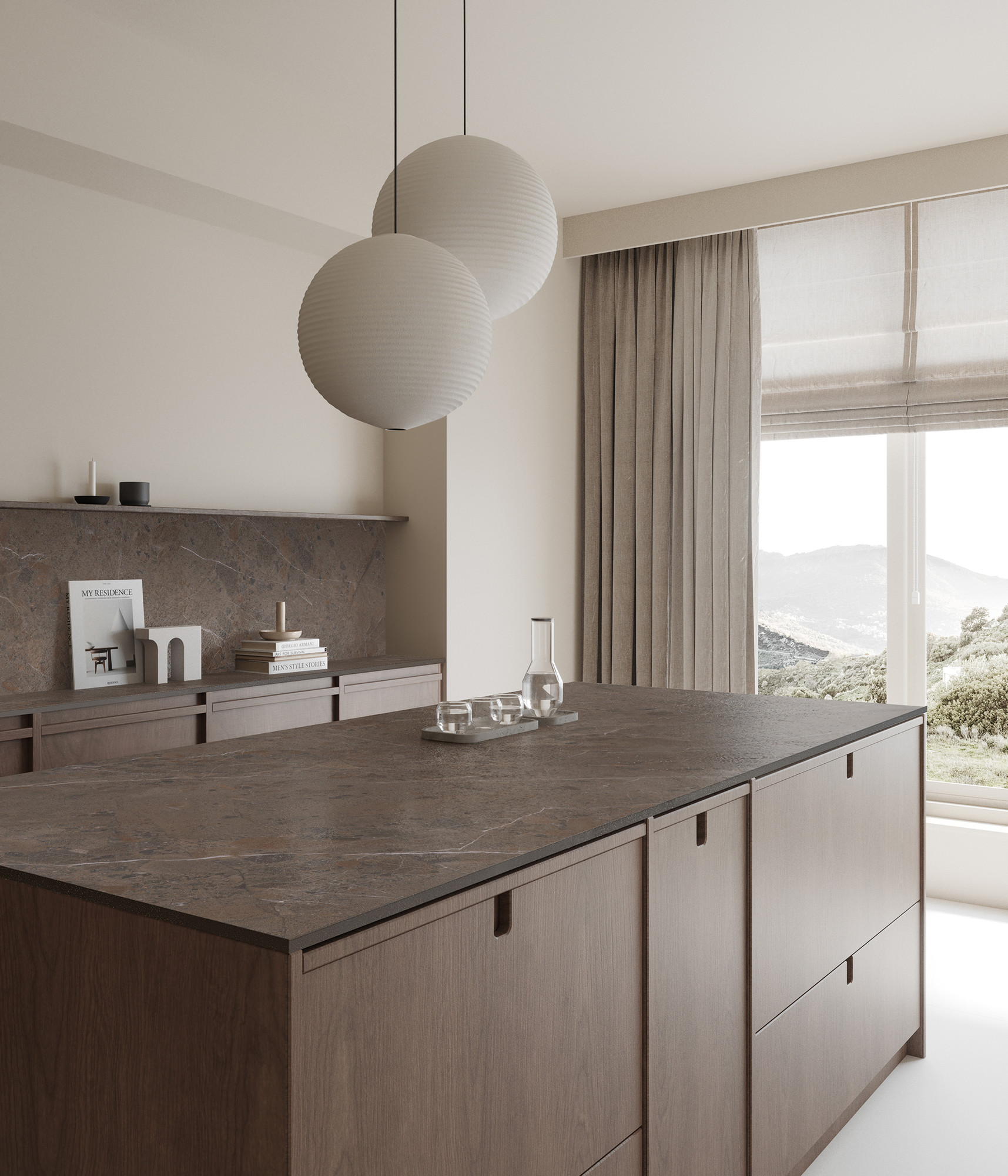 Imperiale Brown Matte Porcelain Slab 162x323