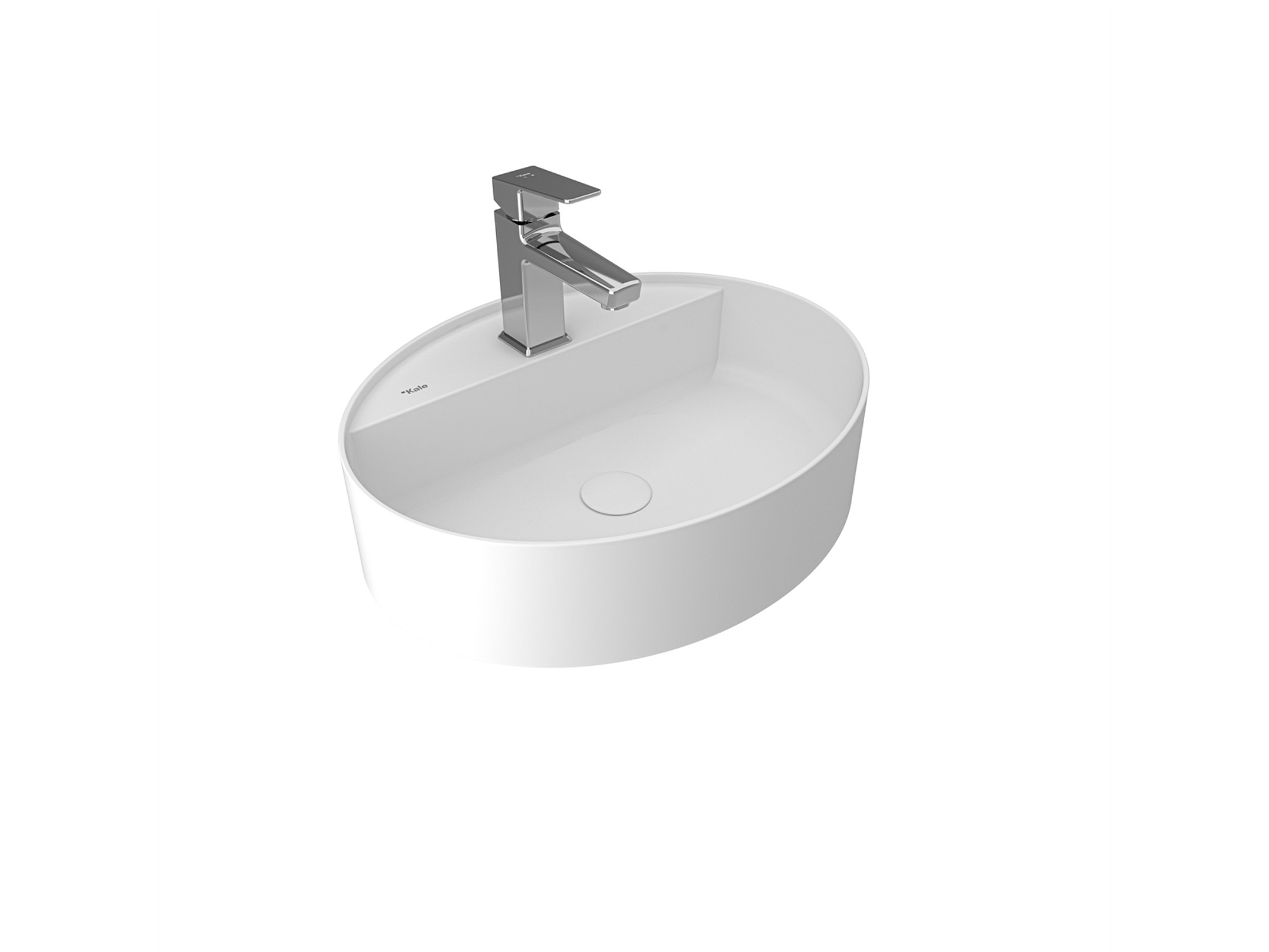 Smartedge Oval Washbasin Matte White 40X50 cm