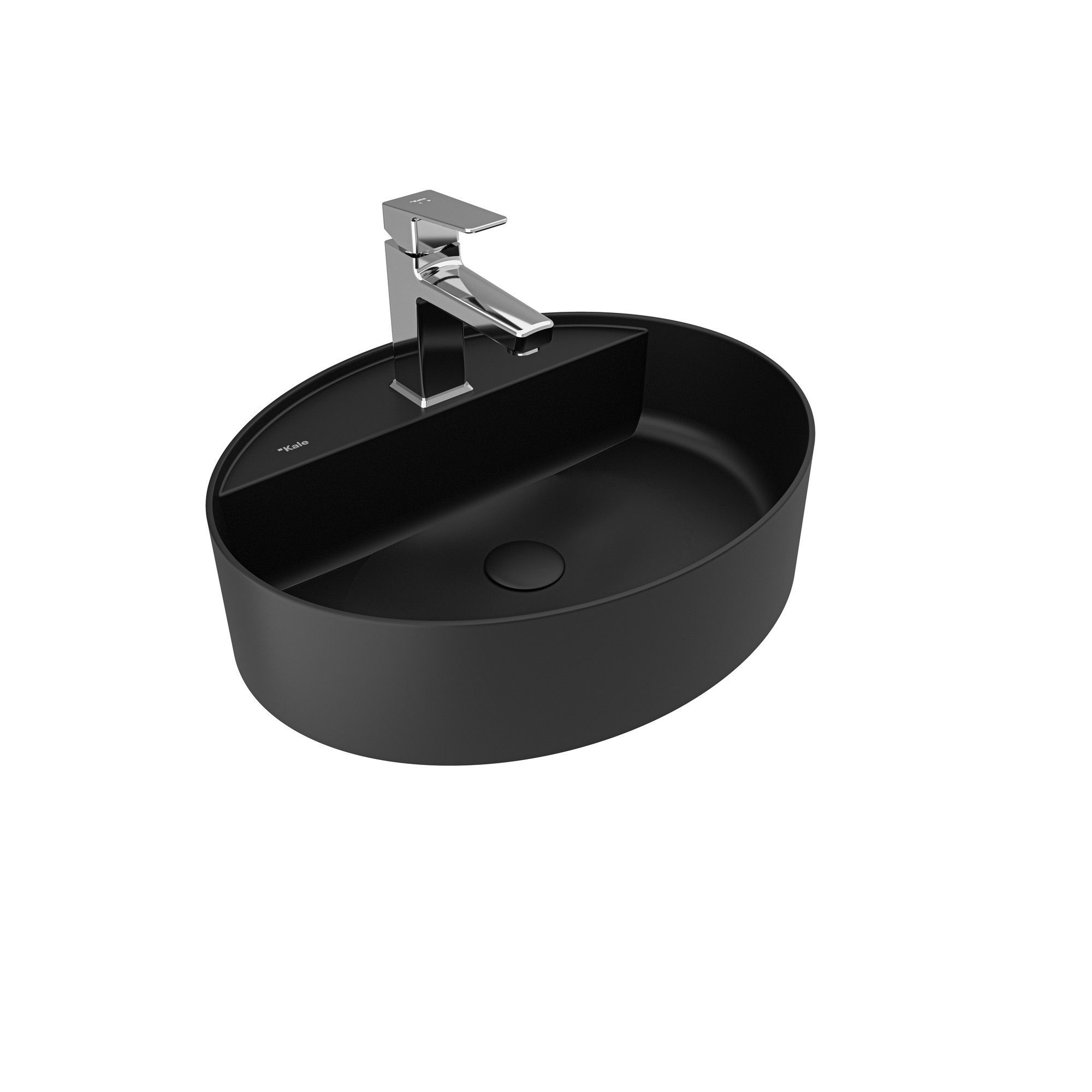 Smartedge Oval Washbasin Matte Black 40X50 cm