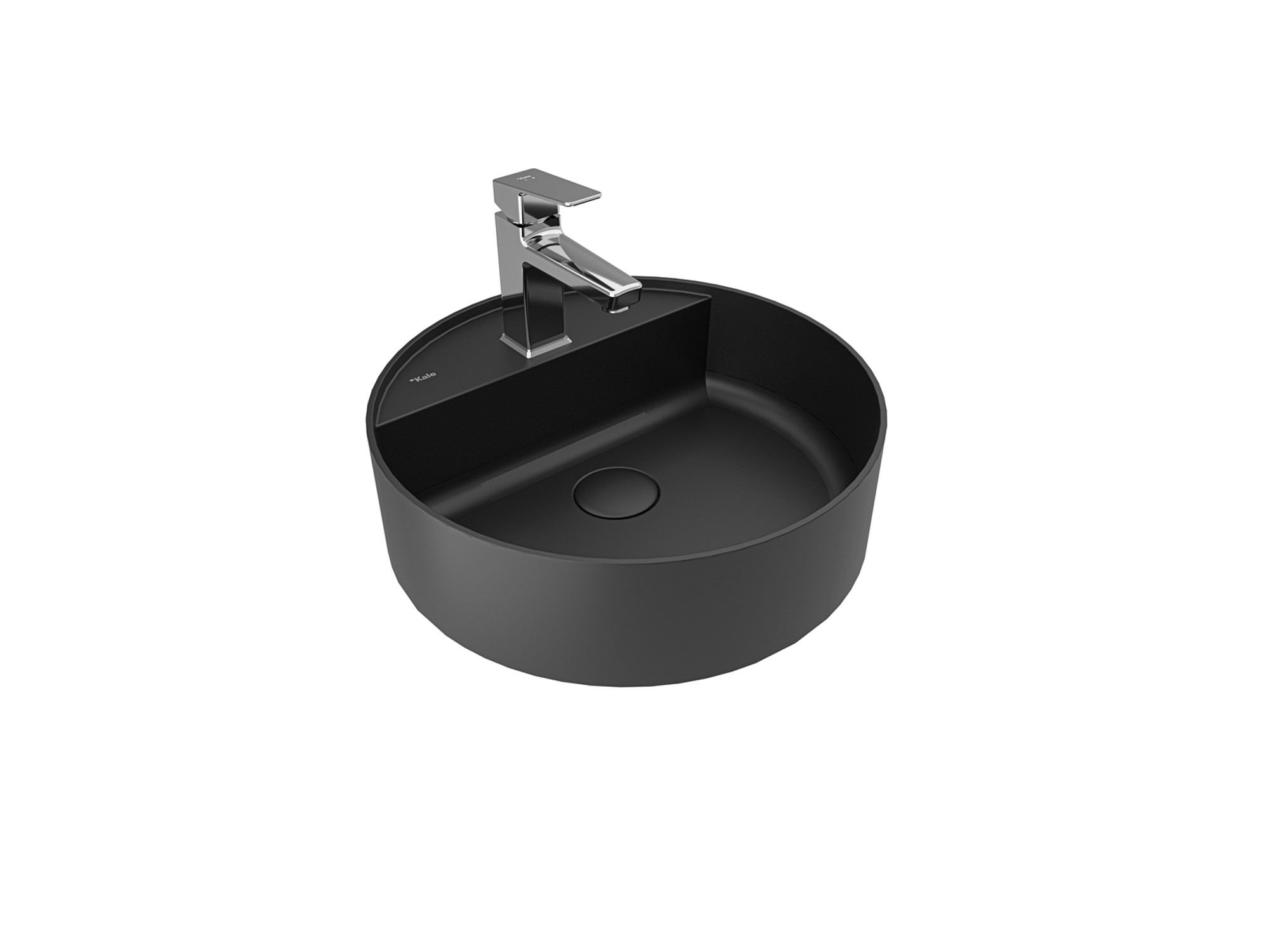 Smartedge Yuvarlak Lavabo Mat Siyah Ø45