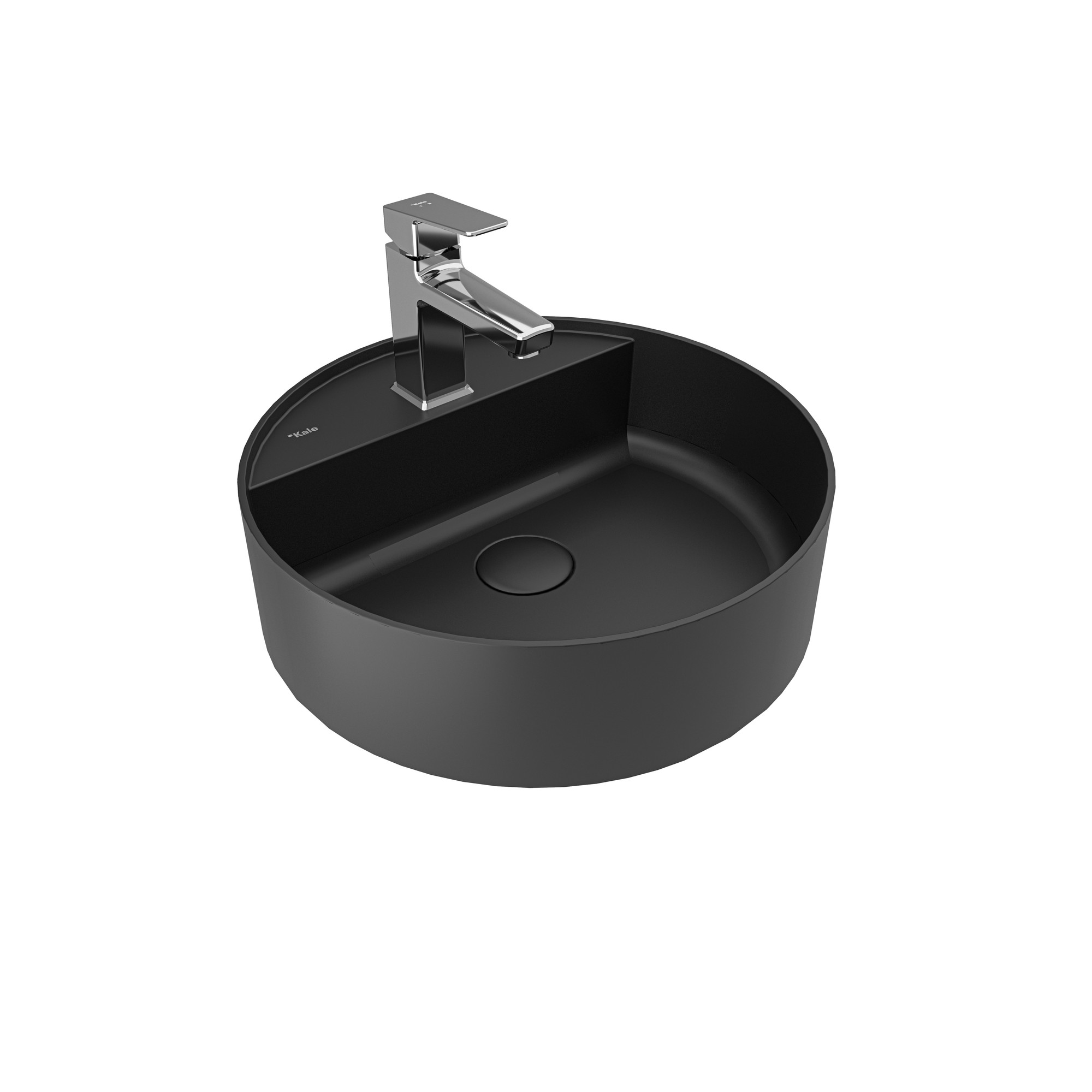 Smartedge Yuvarlak Lavabo Mat Siyah Ø45