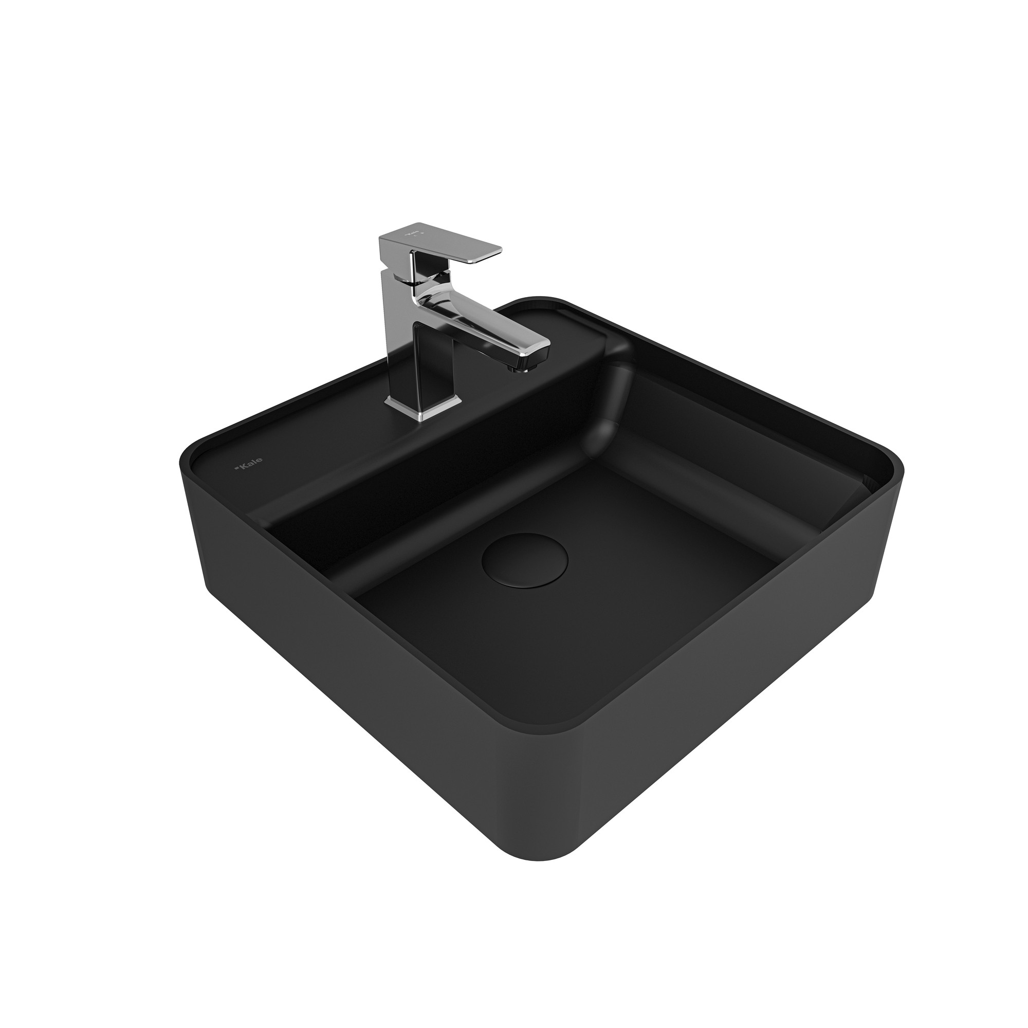 Smartedge Kare Lavabo Mat Siyah 45X45