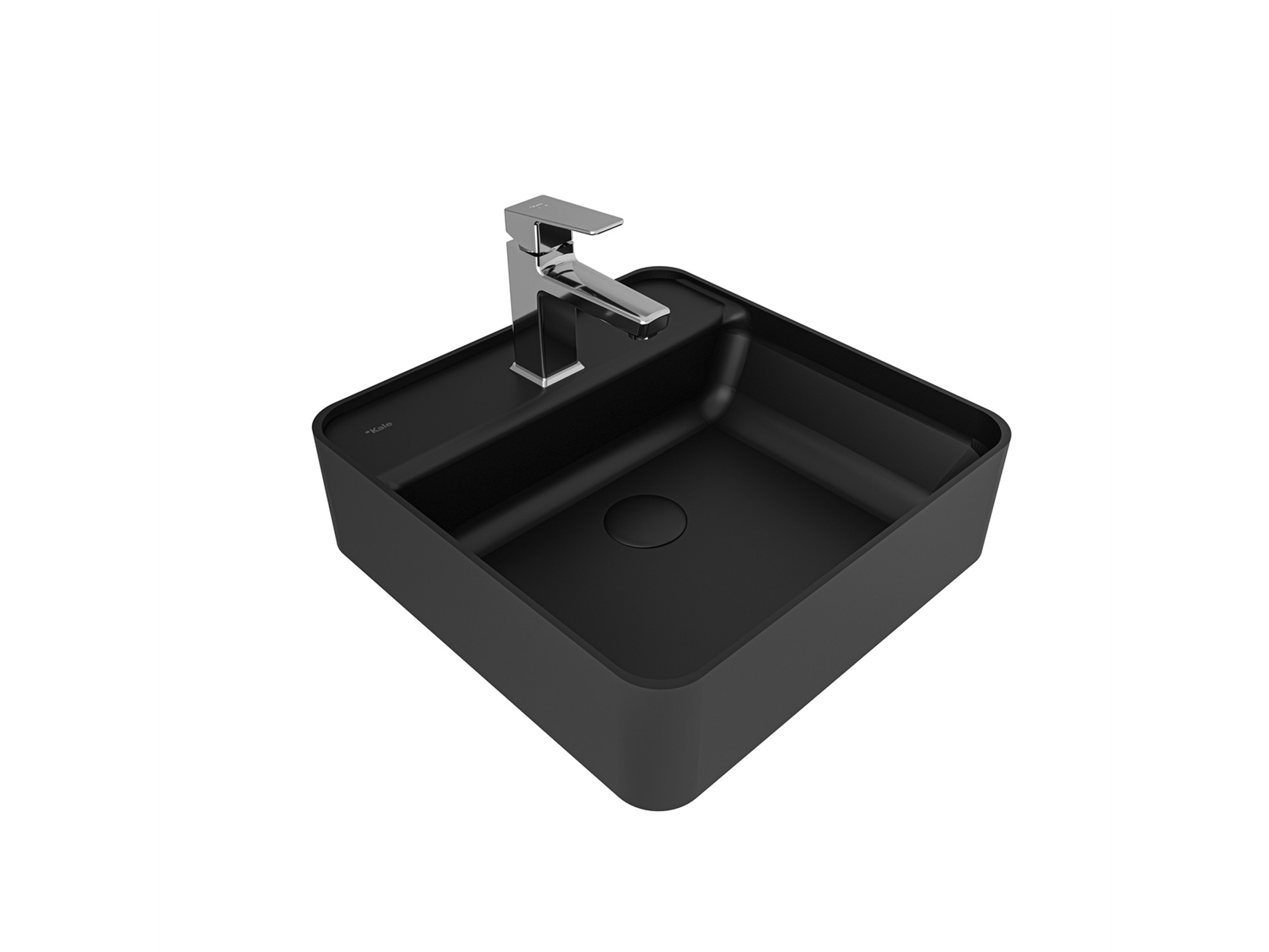 Smartedge Kare Lavabo Mat Siyah 45X45