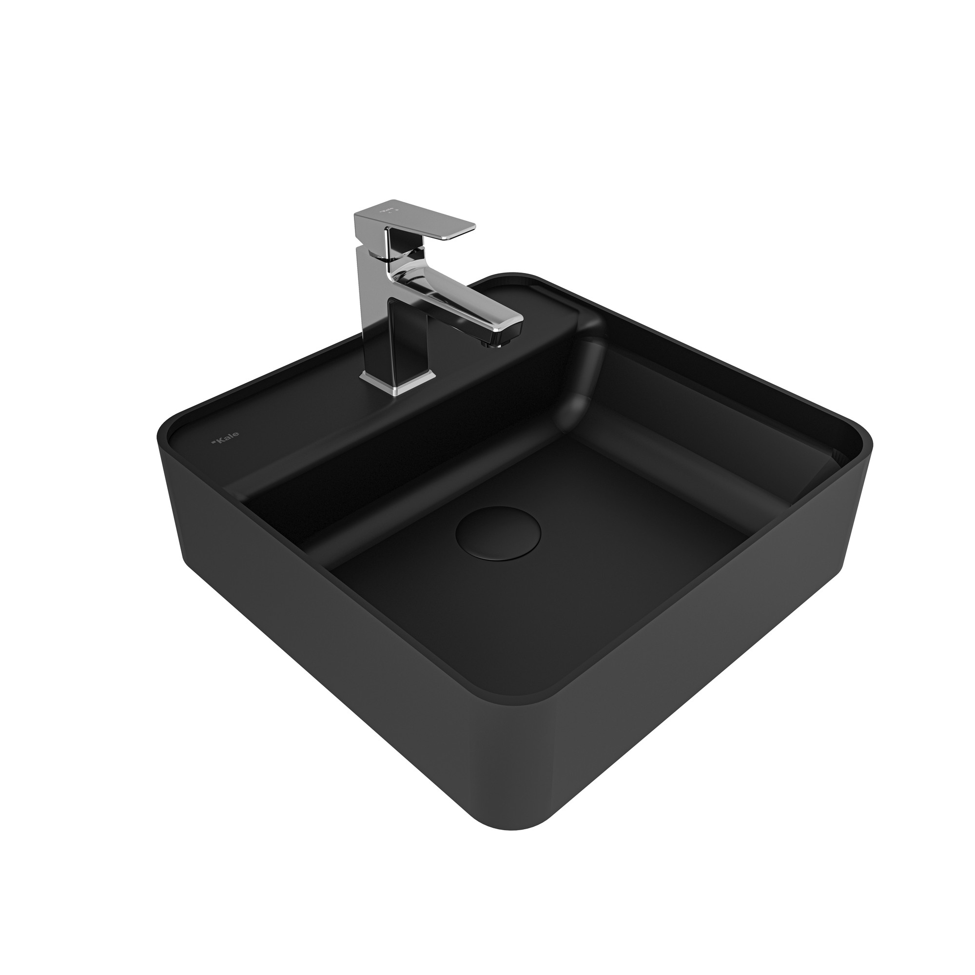 Smartedge Kare Lavabo Mat Siyah 45X45