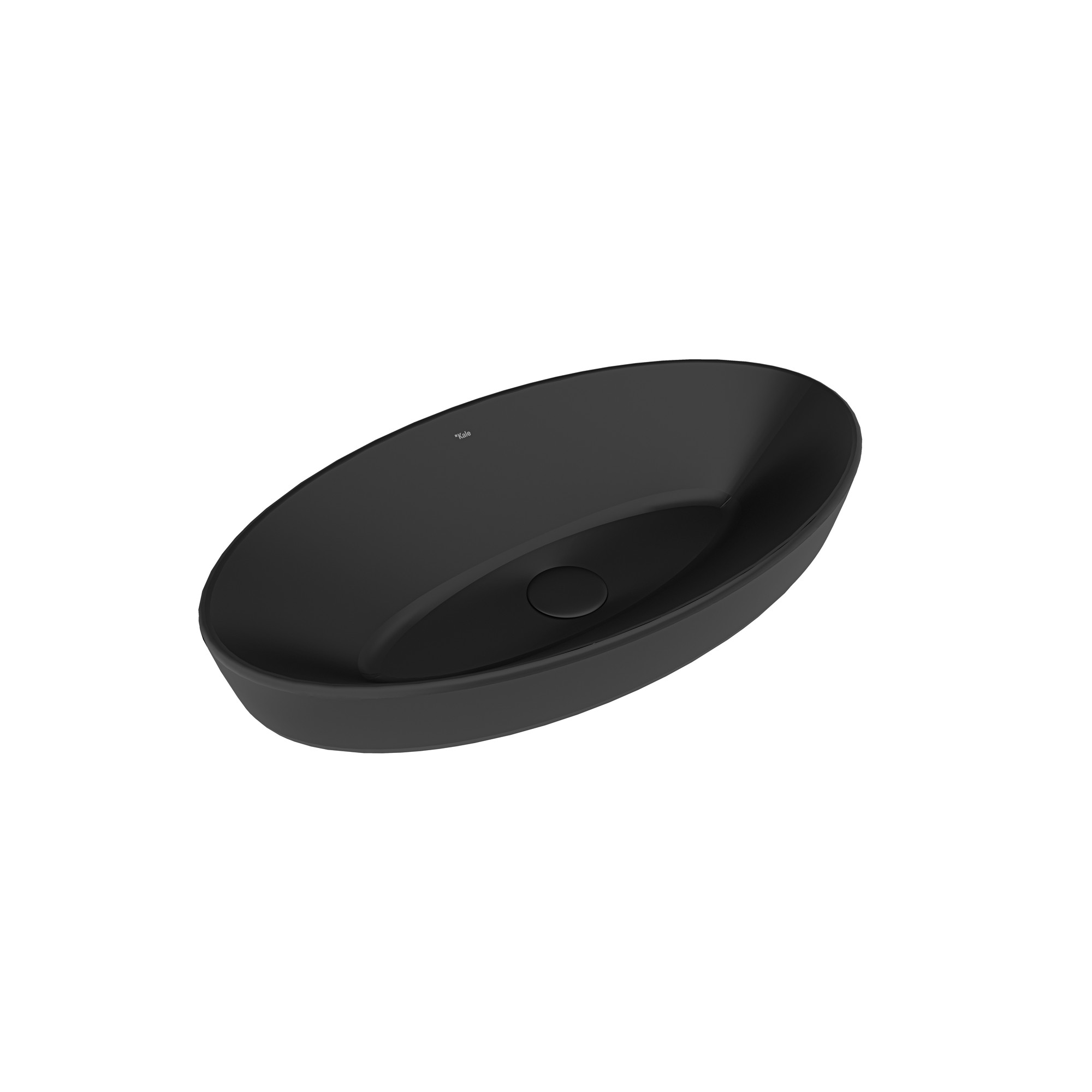 Dove 2.0 Oval Bowl Washbasin Matte Black 70x40 cm
