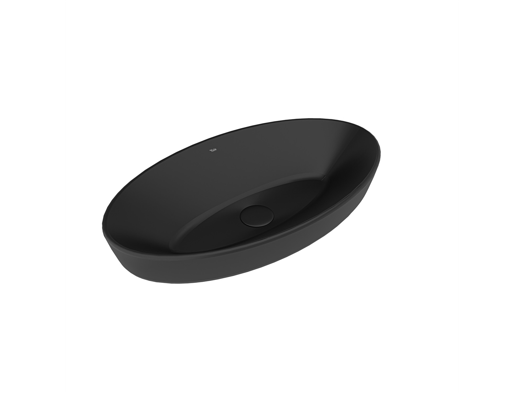 Dove 2.0 Oval Bowl Washbasin Matte Black 70x40 cm