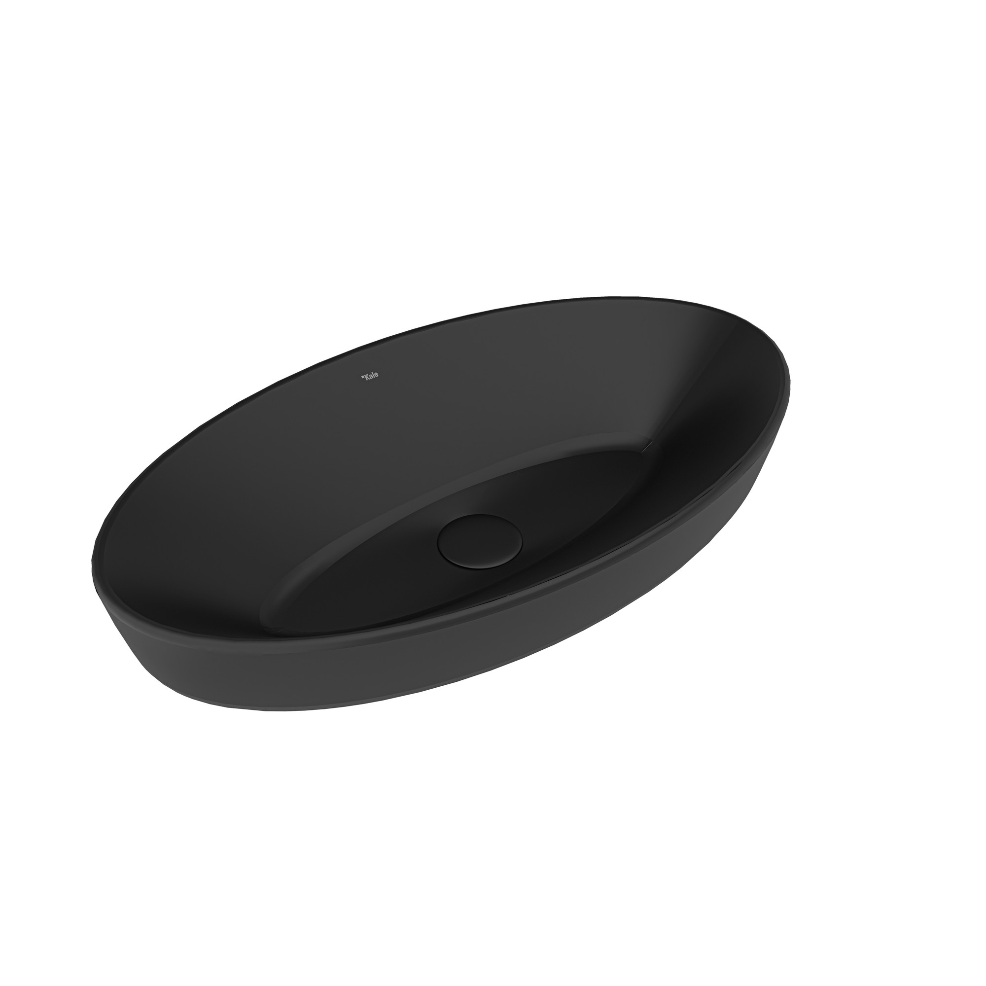 Dove 2.0 Oval Bowl Washbasin Matte Black 70x40 cm