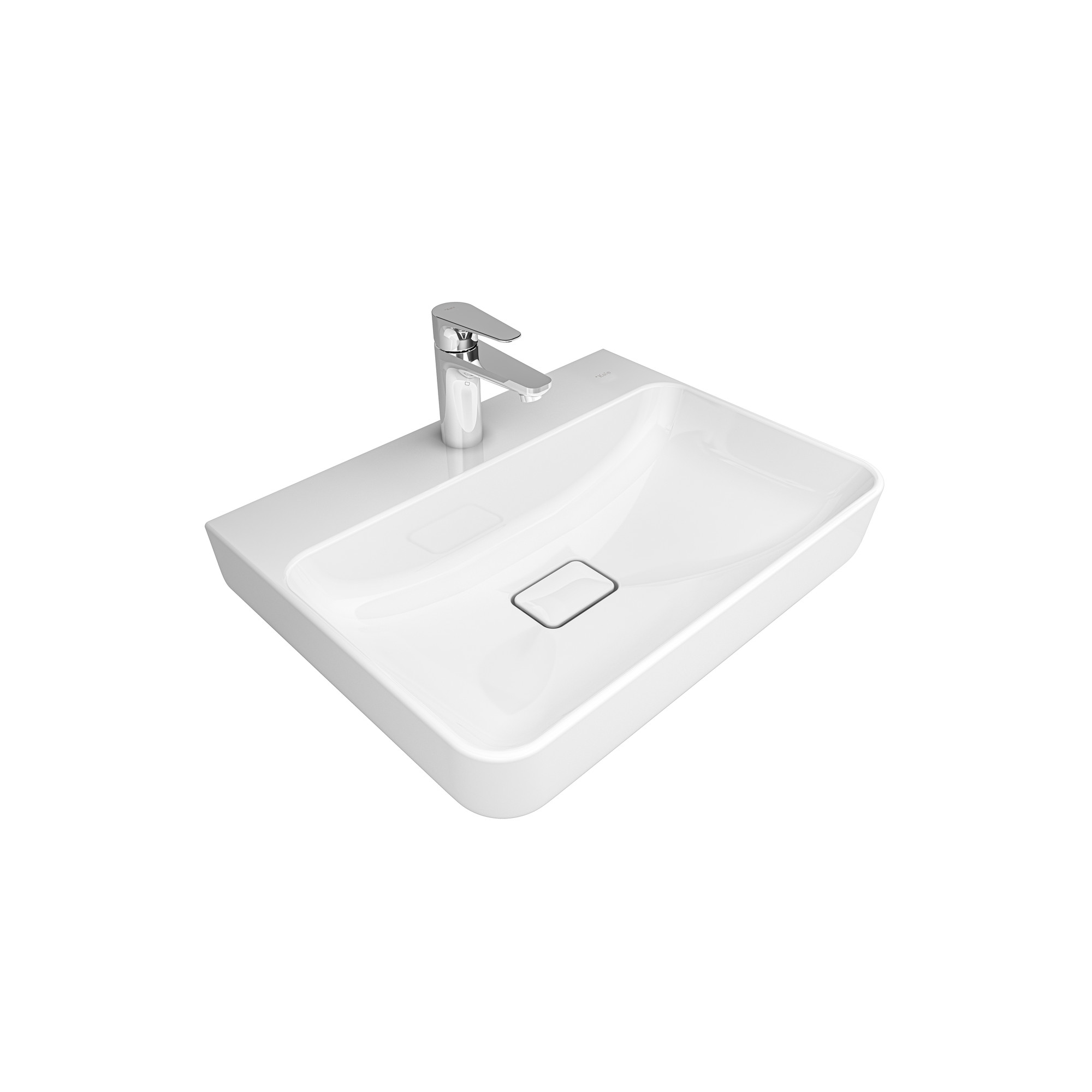 Zero 2.0 Rectangular Washbasin White 60X45 cm