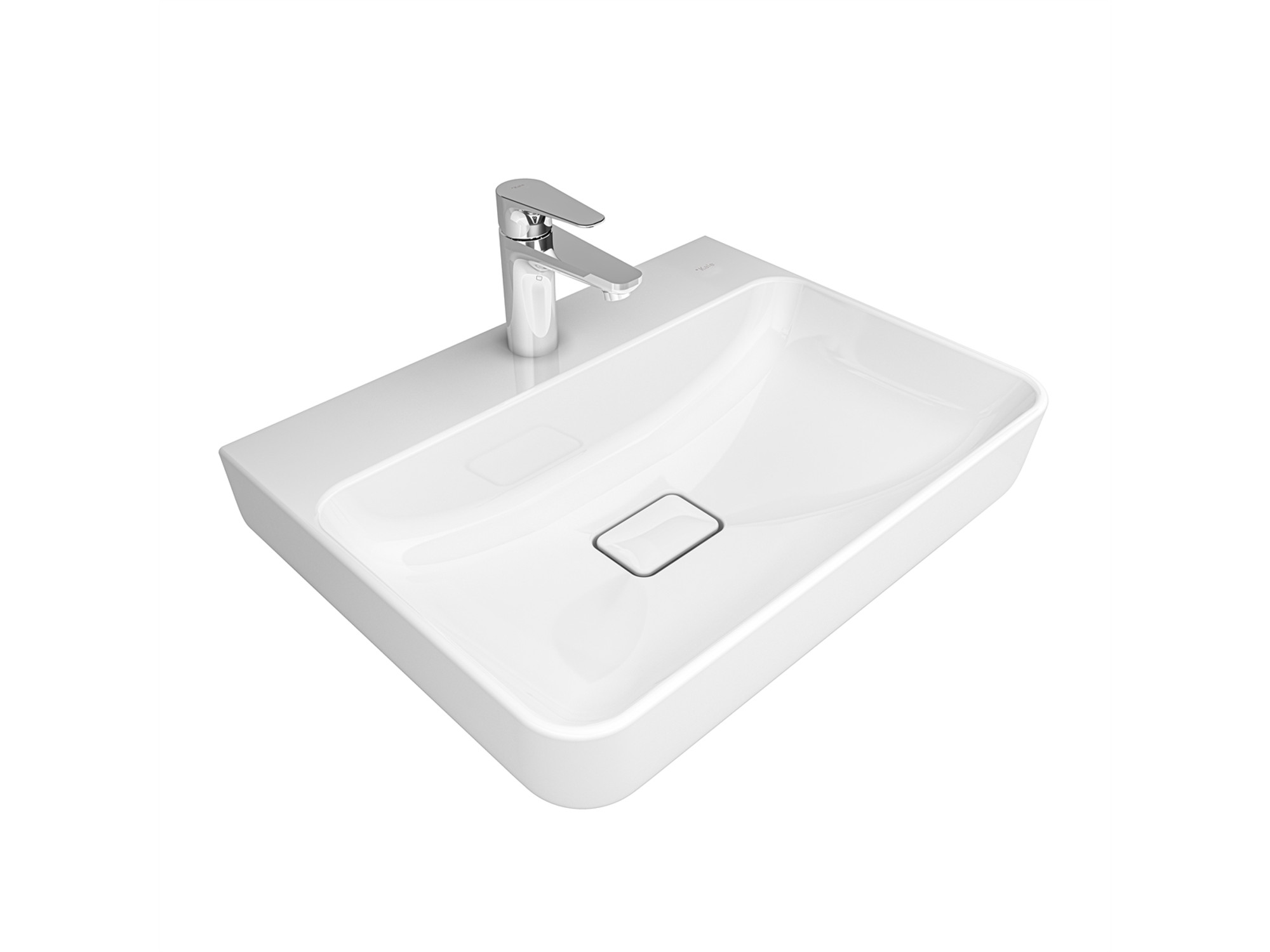 Zero 2.0 Rectangular Washbasin White 60X45 cm