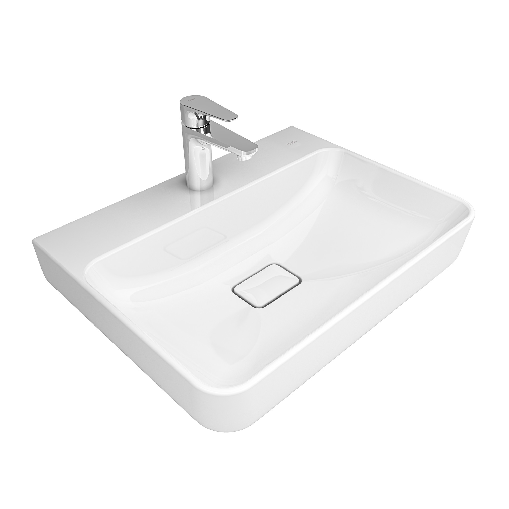 Zero 2.0 Rectangular Washbasin White 60X45 cm