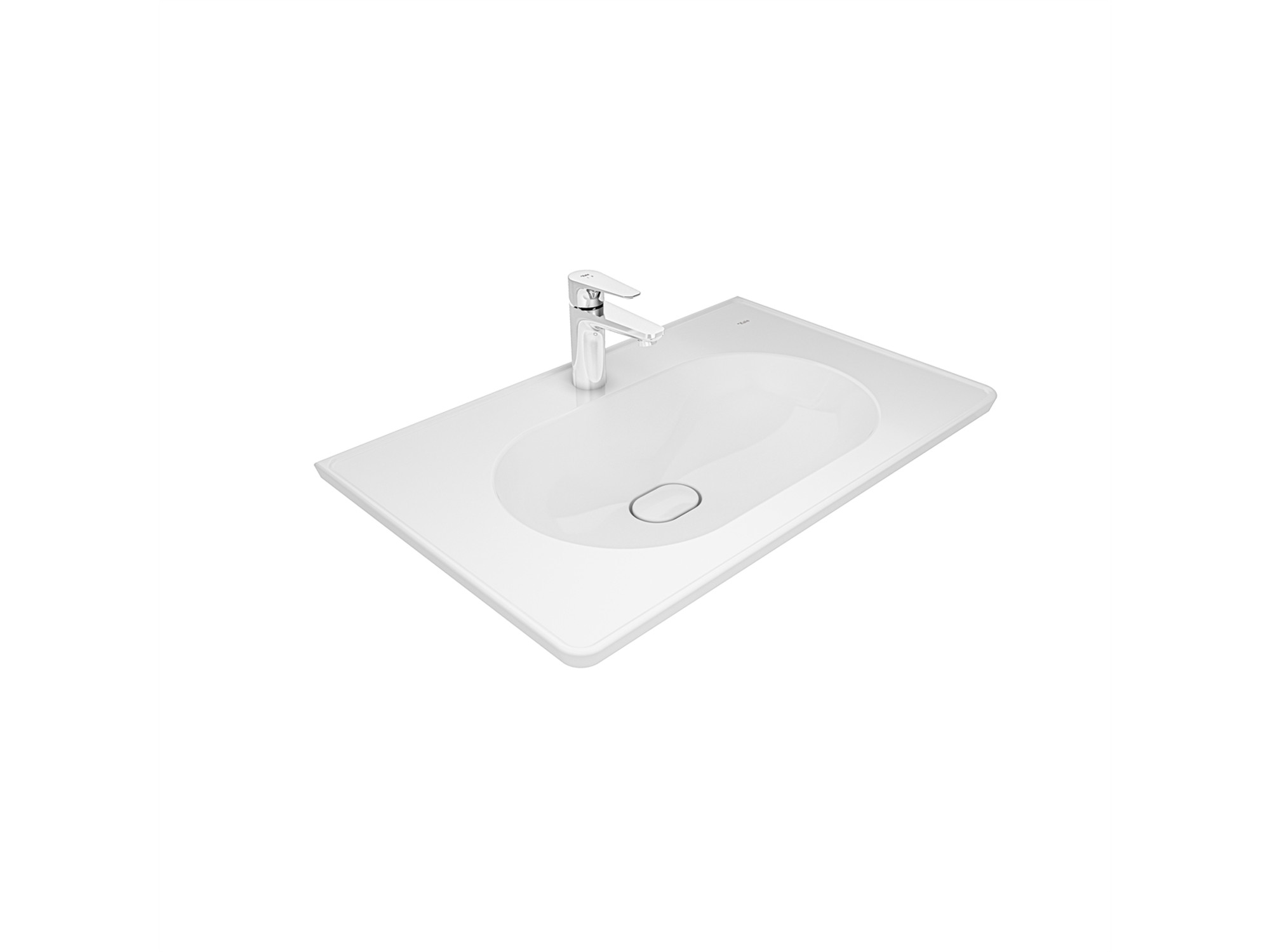 Zero 2.0 Etajerli Lavabo Beyaz 80X50 cm