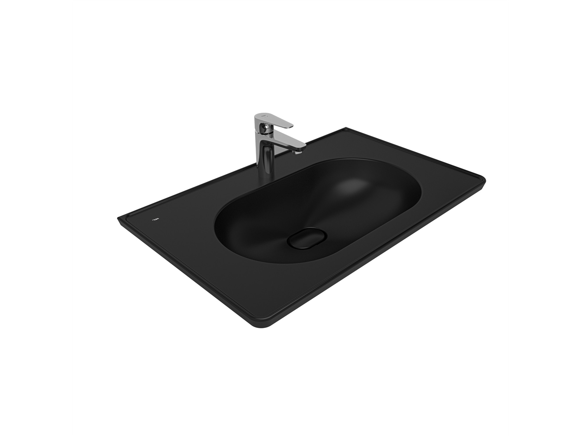 Zero 2.0 Etajerli Lavabo Siyah 80X50 cm