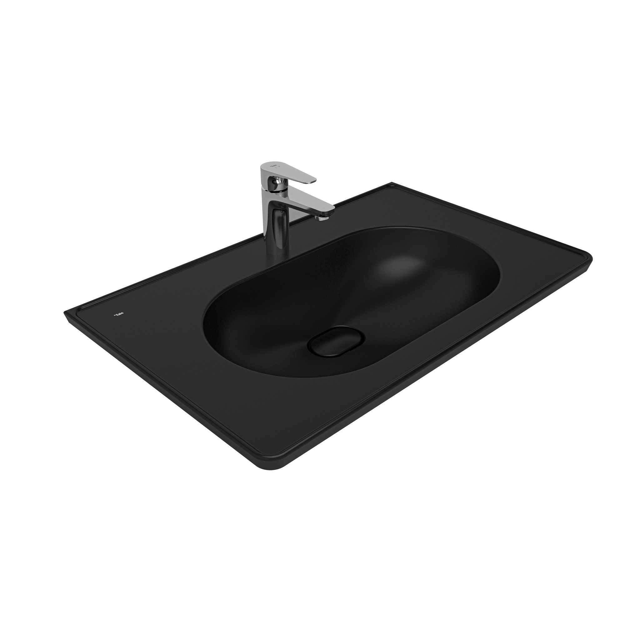 Zero 2.0 Etajerli Lavabo Siyah 80X50 cm