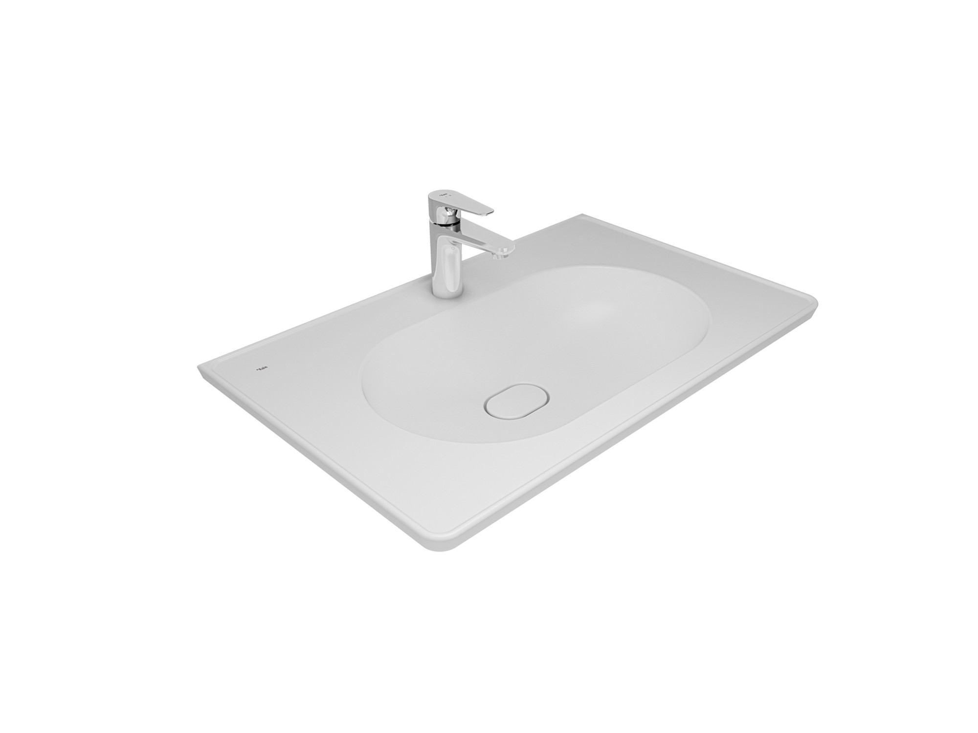 Zero 2.0 Etajerli Lavabo Mat Beyaz 80X50 cm